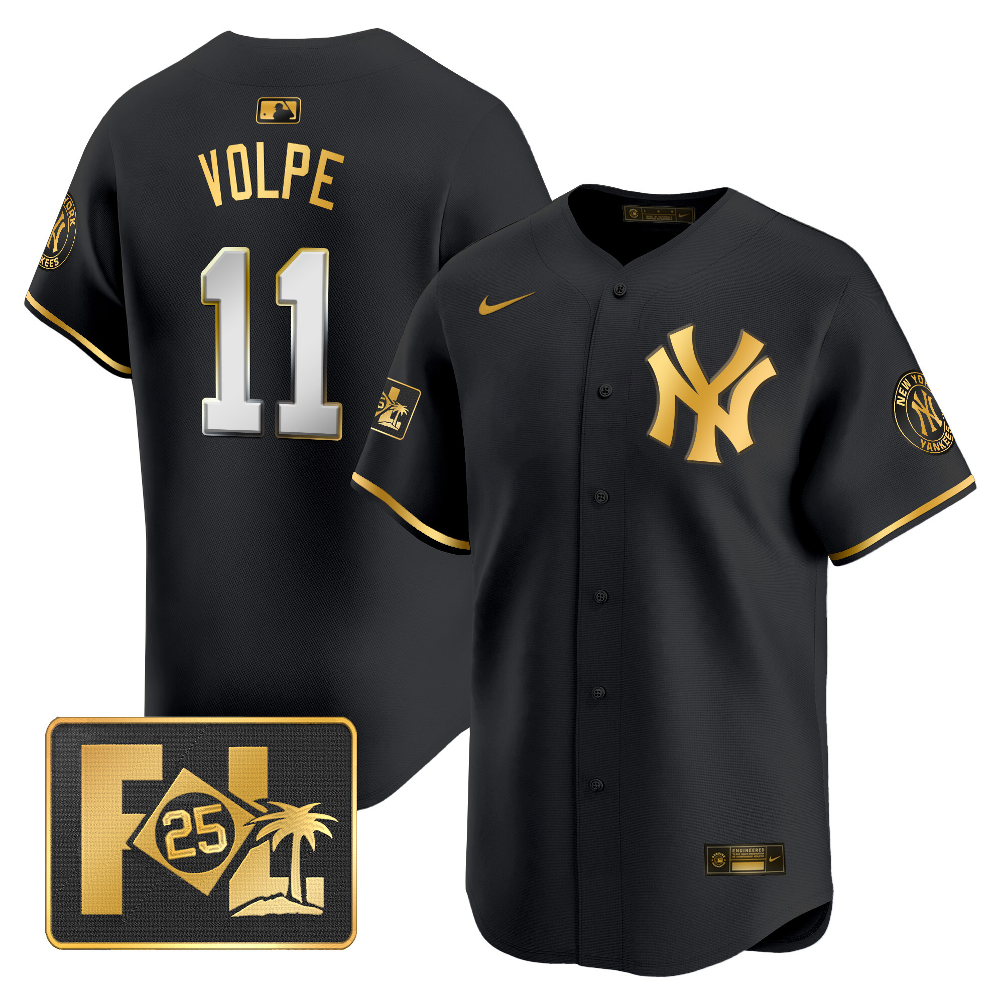 Men's New York Yankees 2025 Spring Training Patch Vapor Premier Limited Jersey - All Stitched - Image 2