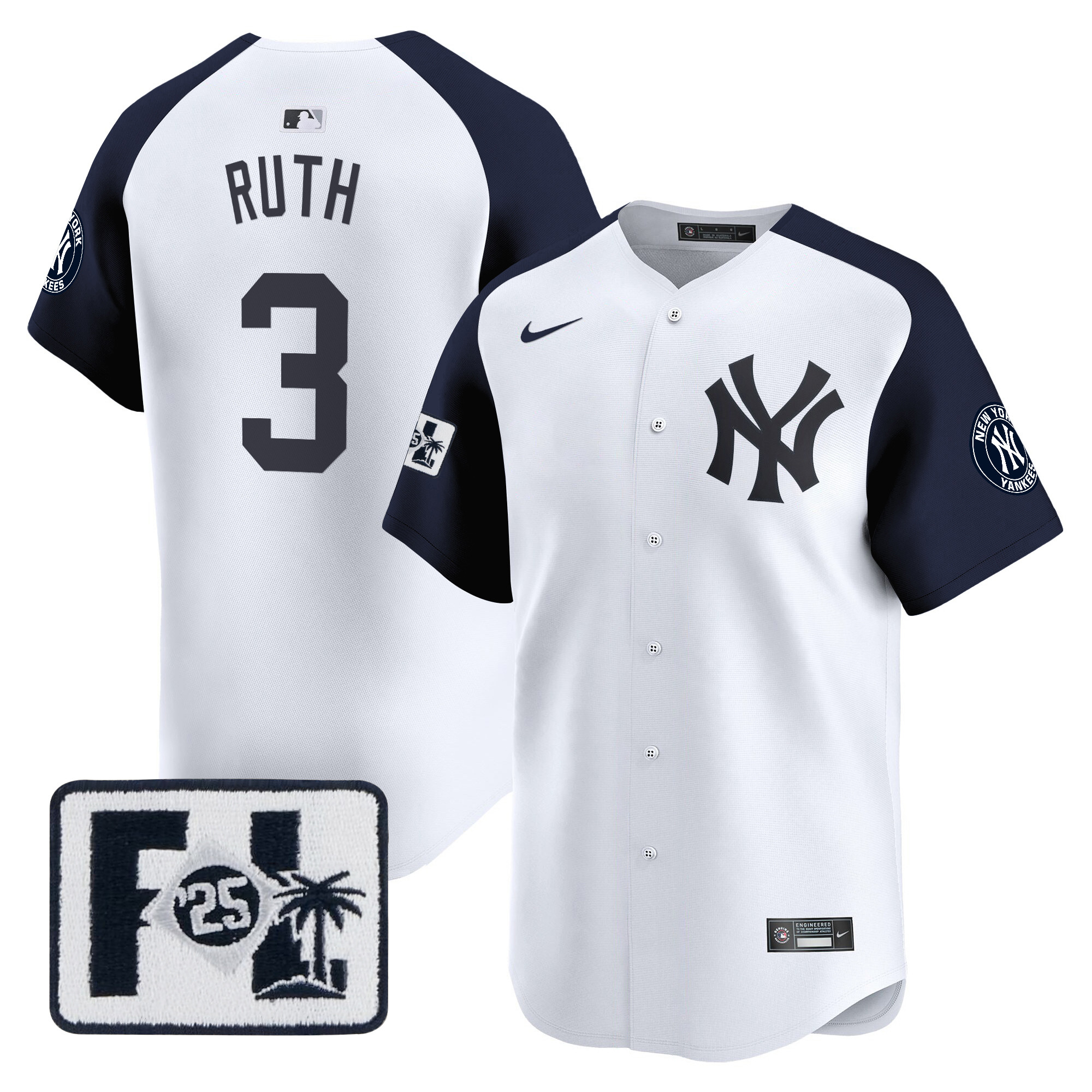 Men's New York Yankees 2025 Spring Training Patch Vapor Premier Limited Jersey - All Stitched - Image 43