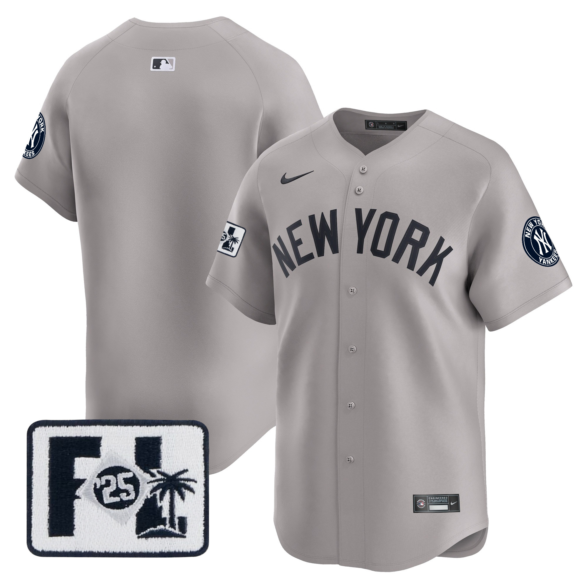 Men's New York Yankees 2025 Spring Training Patch Vapor Premier Limited Jersey - All Stitched - Image 32
