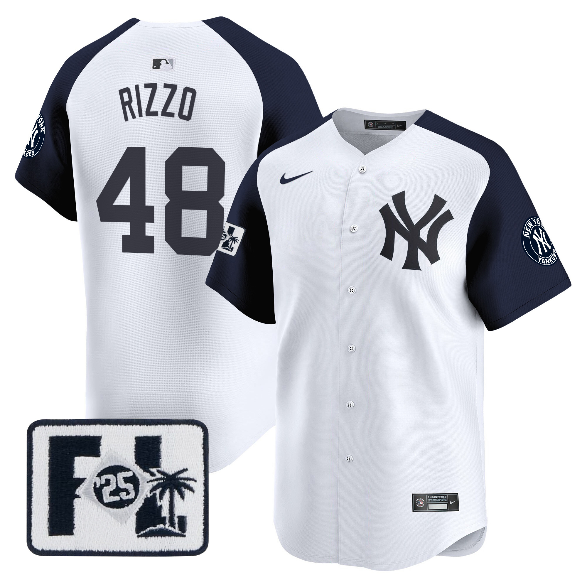 Men's New York Yankees 2025 Spring Training Patch Vapor Premier Limited Jersey - All Stitched - Image 46