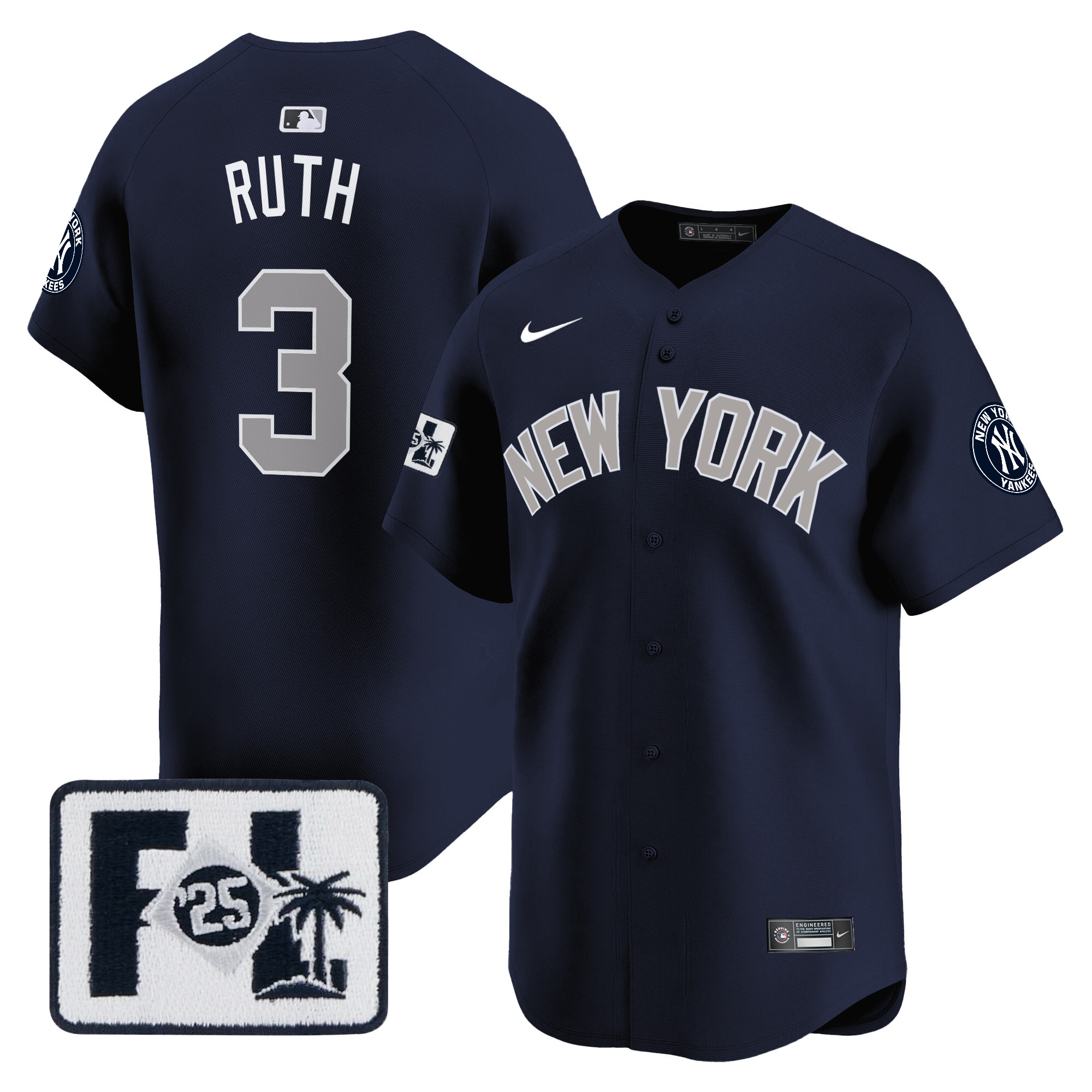 Men's New York Yankees 2025 Spring Training Patch Vapor Premier Limited Jersey - All Stitched - Image 35