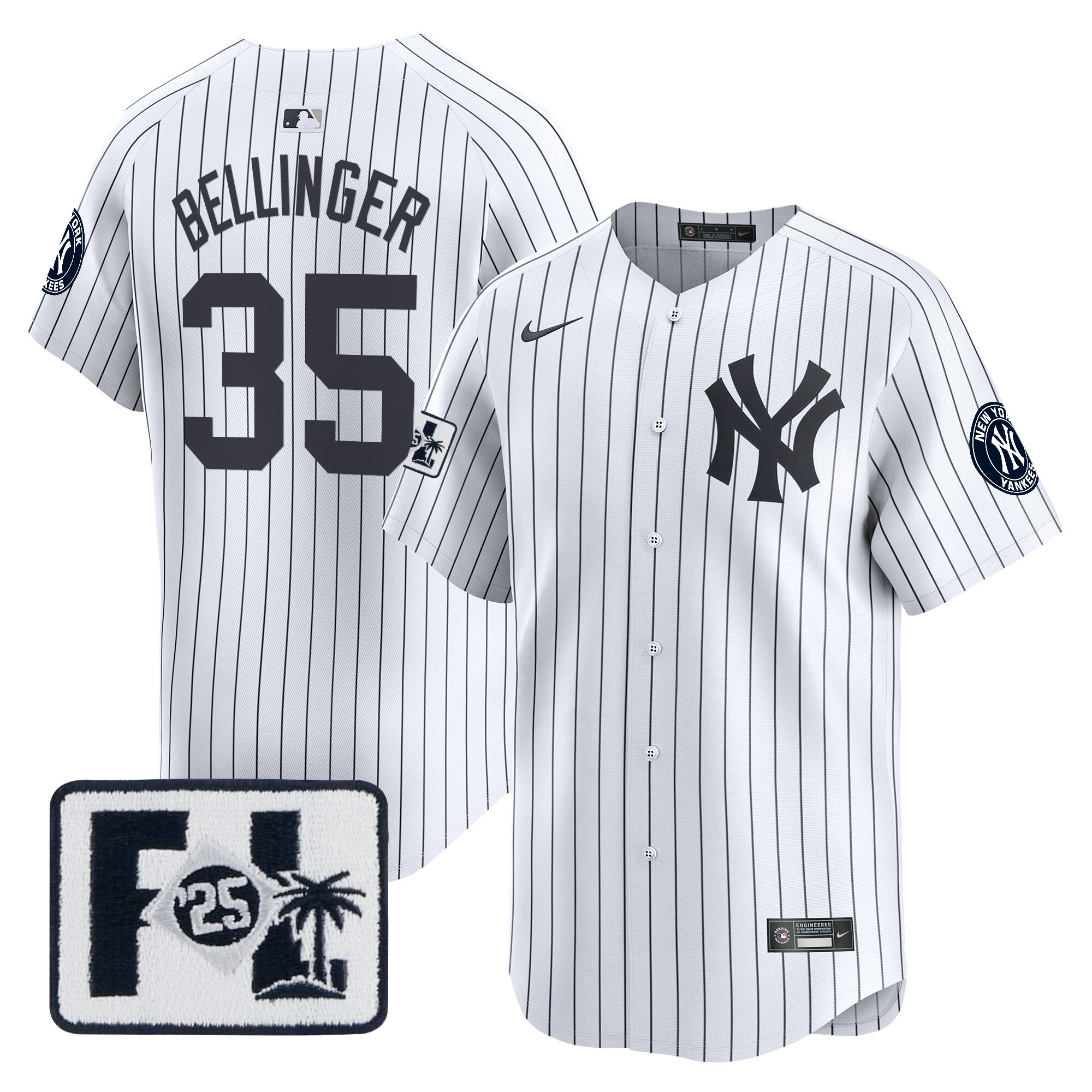 Men's New York Yankees 2025 Spring Training Patch Vapor Premier Limited Jersey - All Stitched - Image 23