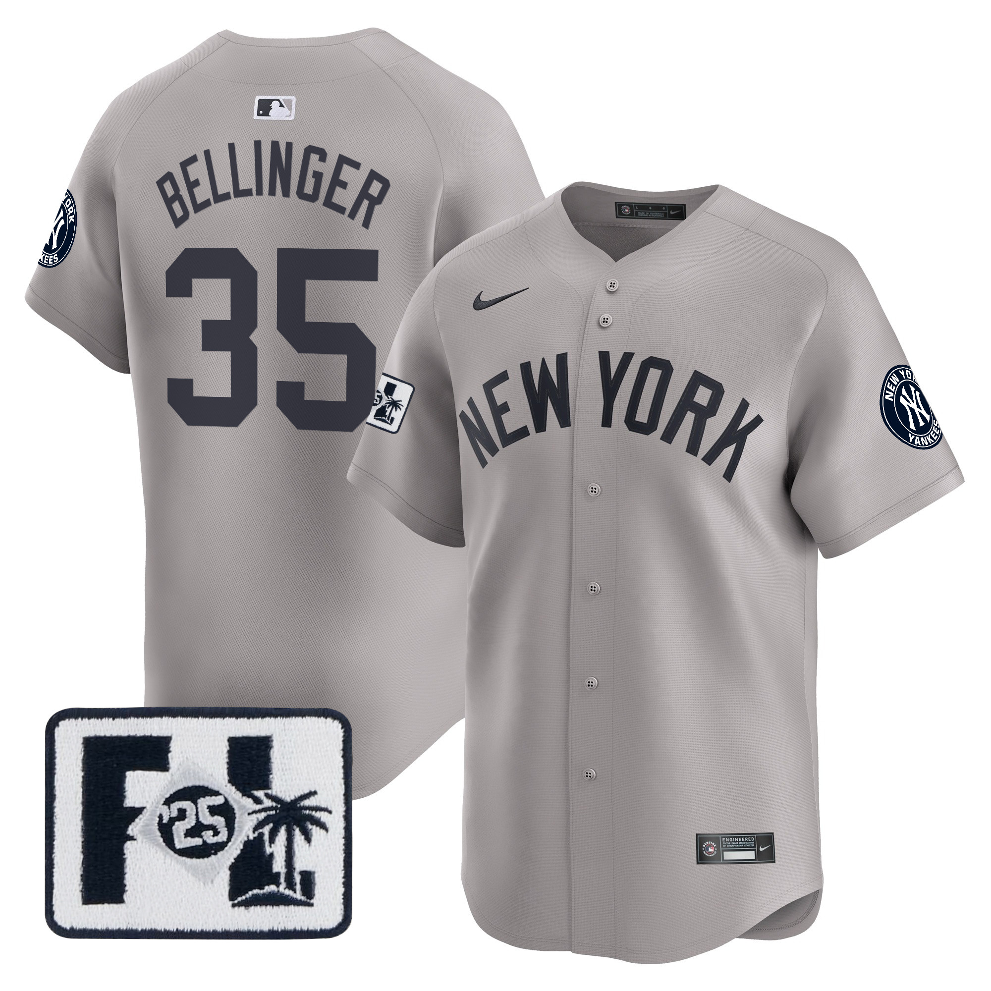 Men's New York Yankees 2025 Spring Training Patch Vapor Premier Limited Jersey - All Stitched - Image 31