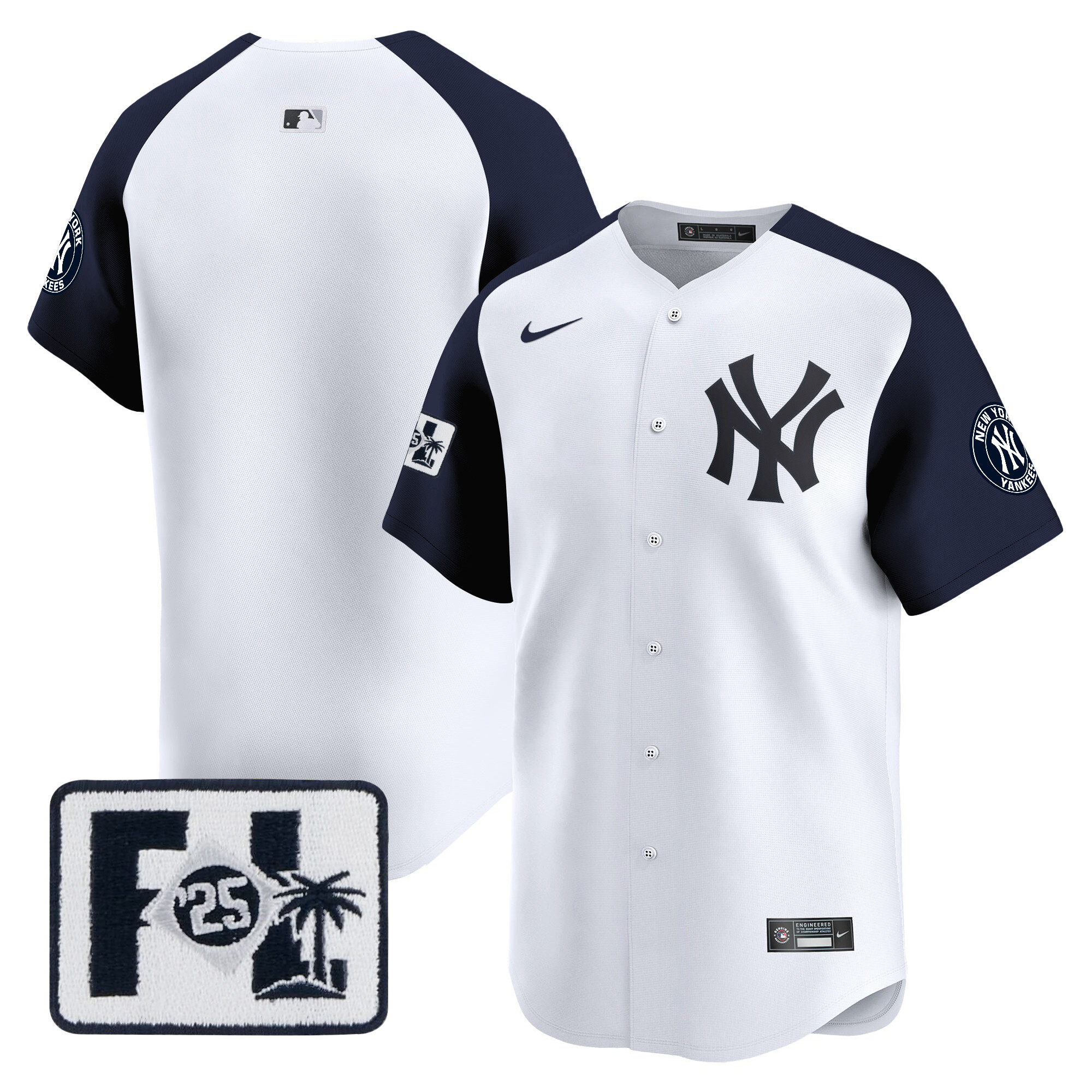 Men's New York Yankees 2025 Spring Training Patch Vapor Premier Limited Jersey - All Stitched - Image 48