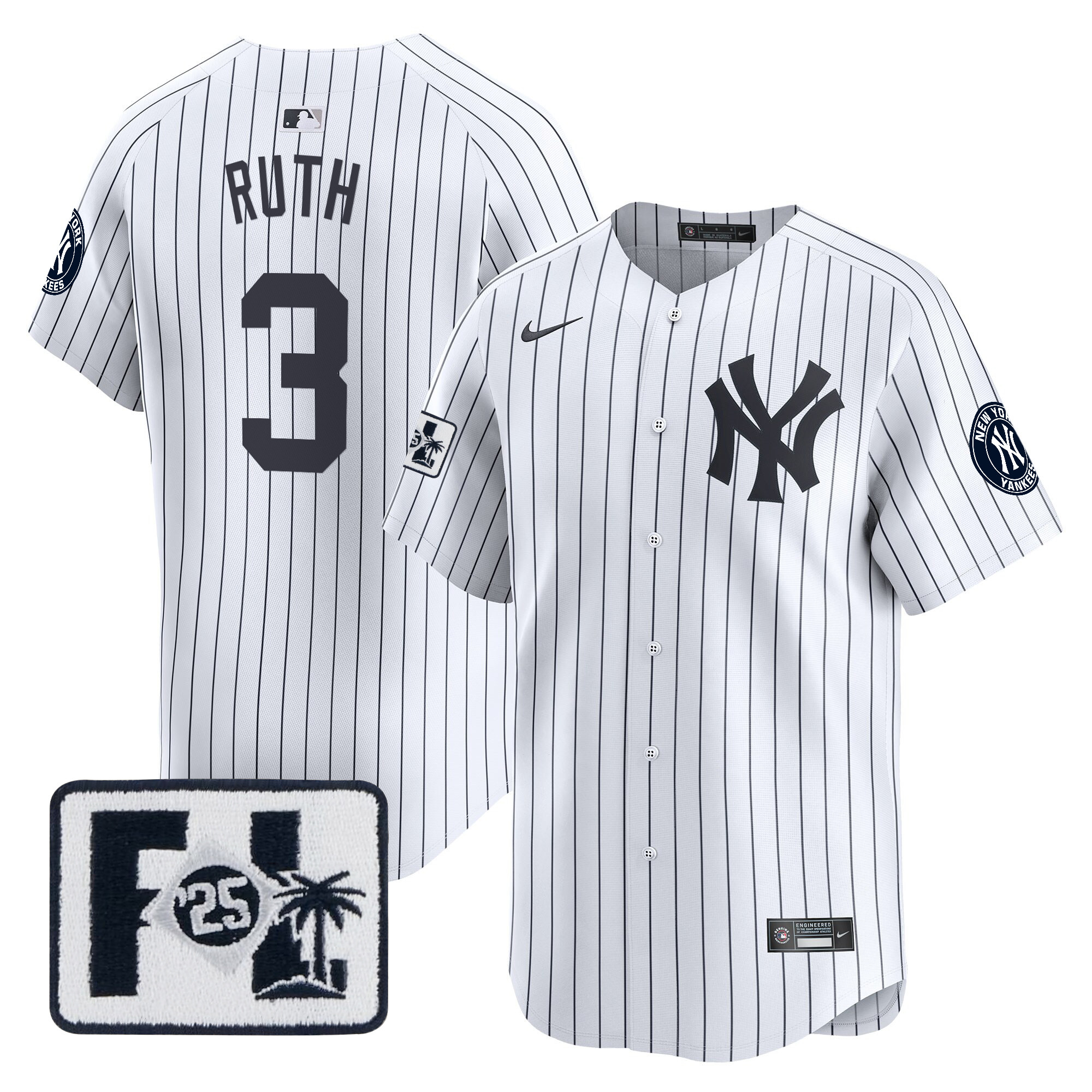 Men's New York Yankees 2025 Spring Training Patch Vapor Premier Limited Jersey - All Stitched - Image 19