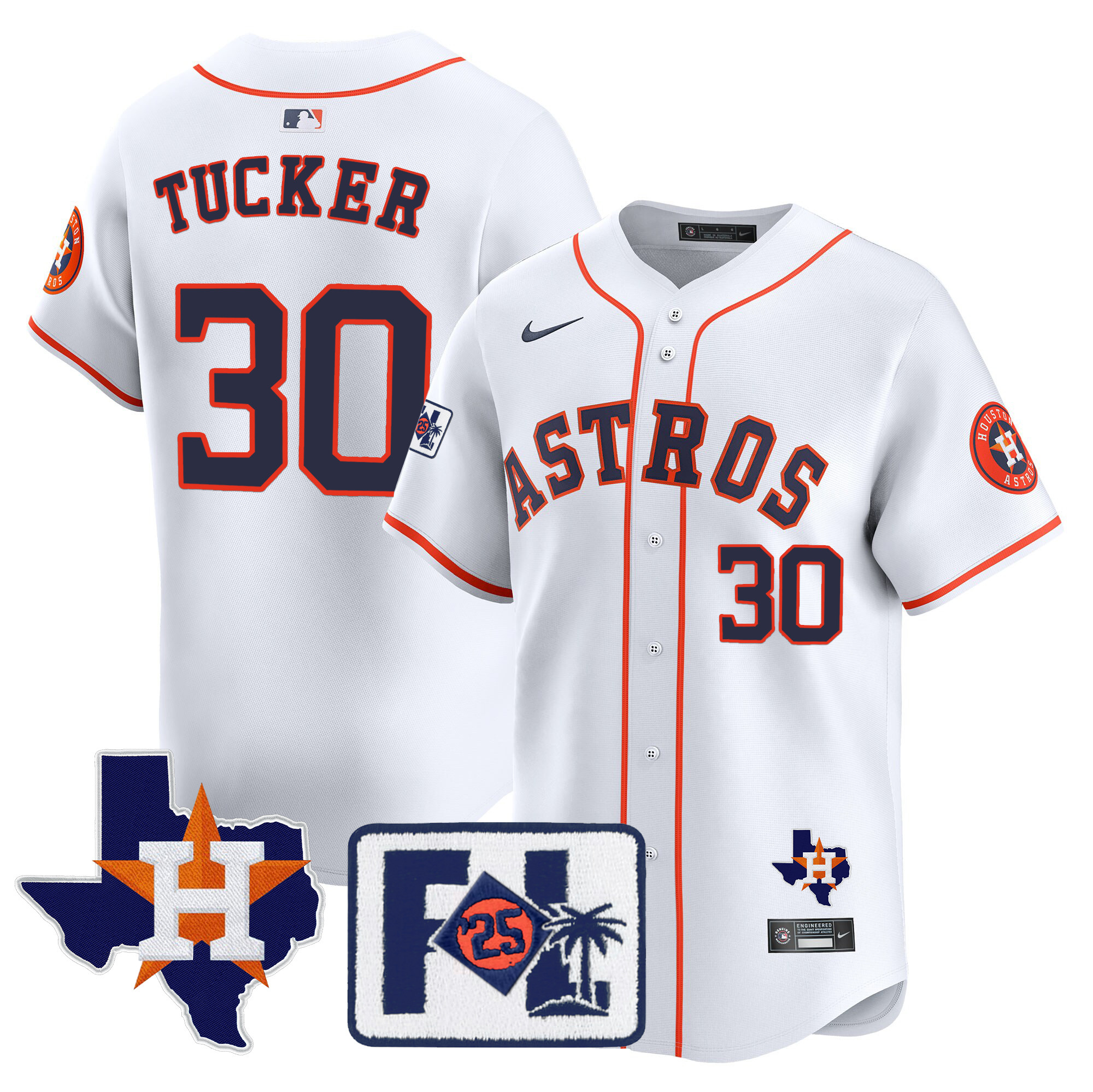 Men's Houston Astros 2025 Spring Training & Texas Patch Vapor Premier Limited Jersey - All Stitched - Image 35