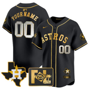 Houston Astros 2025 Spring Training & Texas Patch Vapor Premier Limited Custom Jersey - All Stitched