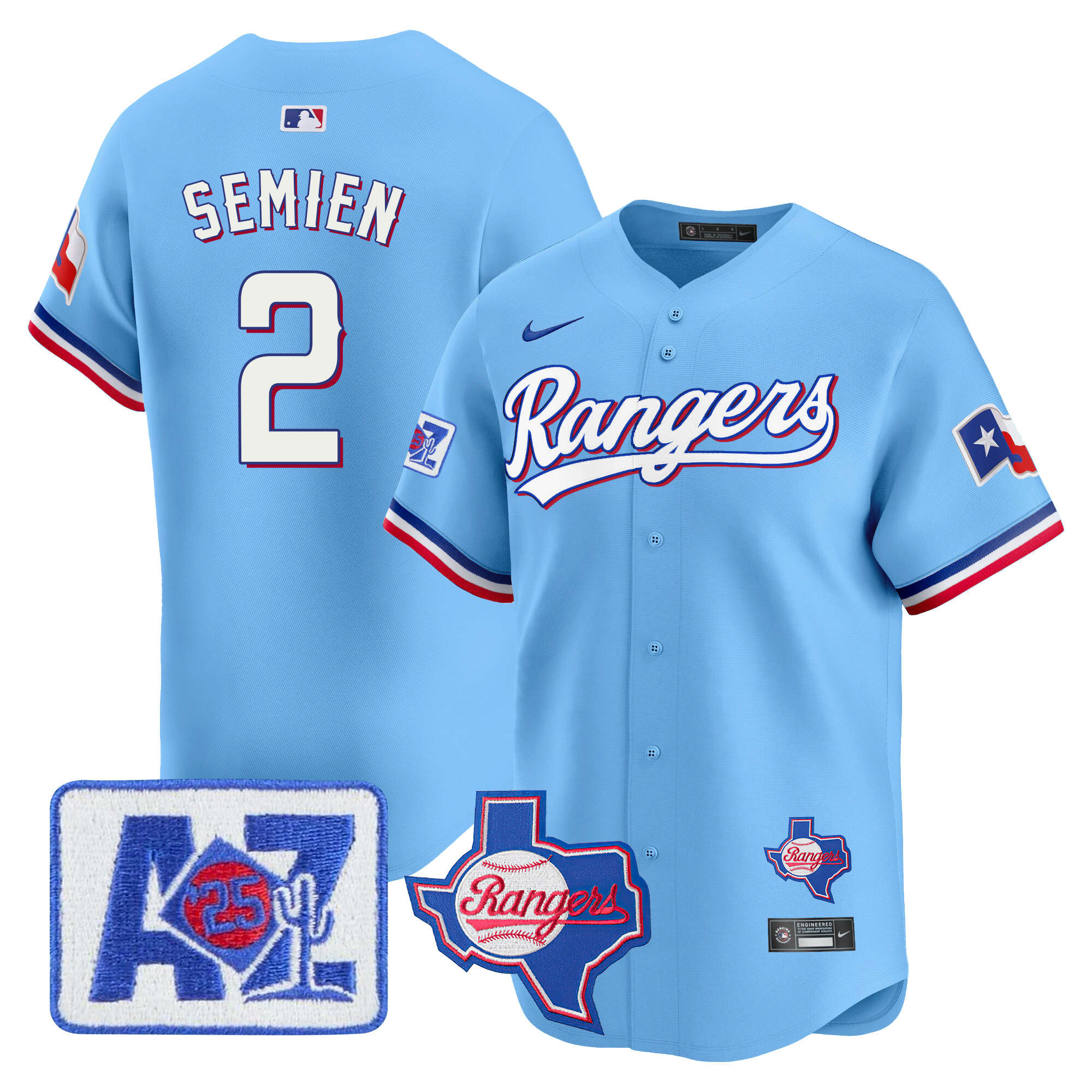 Men's Texas Rangers 2025 Spring Training Patch Vapor Premier Limited Jersey - All Stitched - Image 42