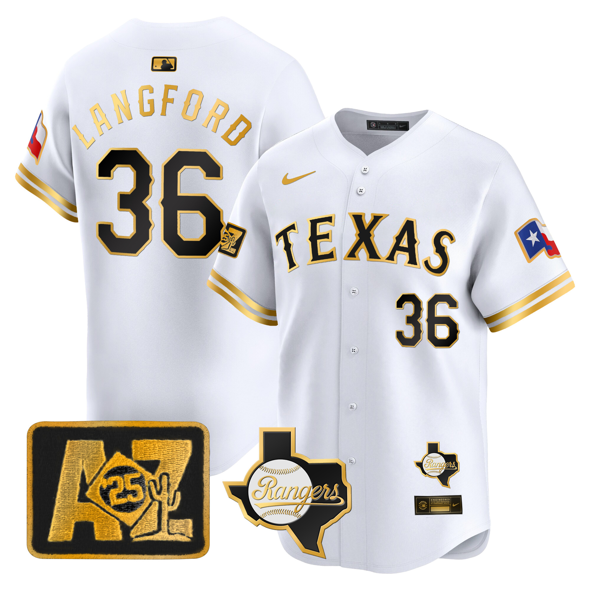 Men's Texas Rangers 2025 Spring Training Patch Vapor Premier Limited Jersey - All Stitched - Image 19