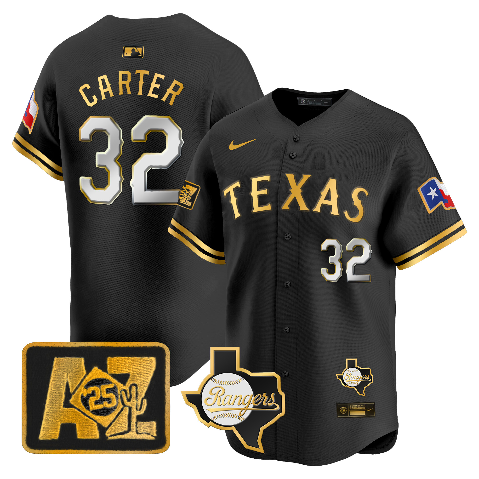Men's Texas Rangers 2025 Spring Training Patch Vapor Premier Limited Jersey - All Stitched - Image 6