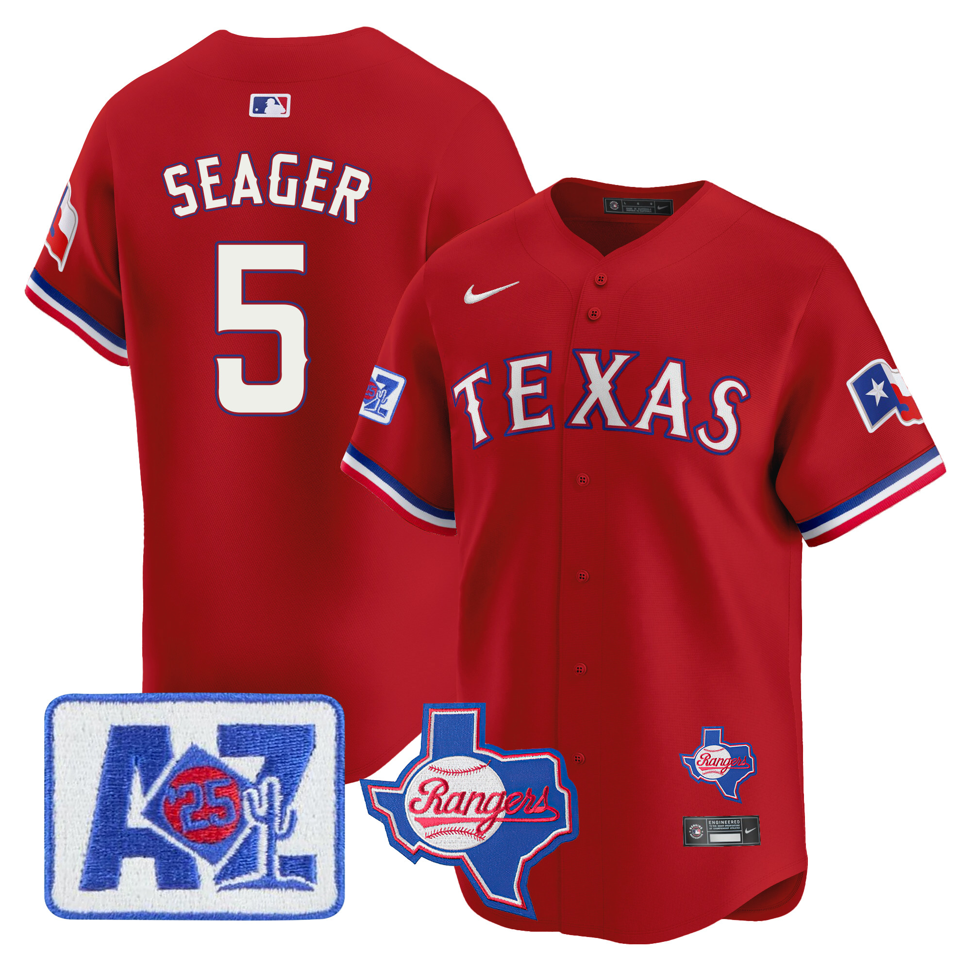 Men's Texas Rangers 2025 Spring Training Patch Vapor Premier Limited Jersey - All Stitched - Image 31