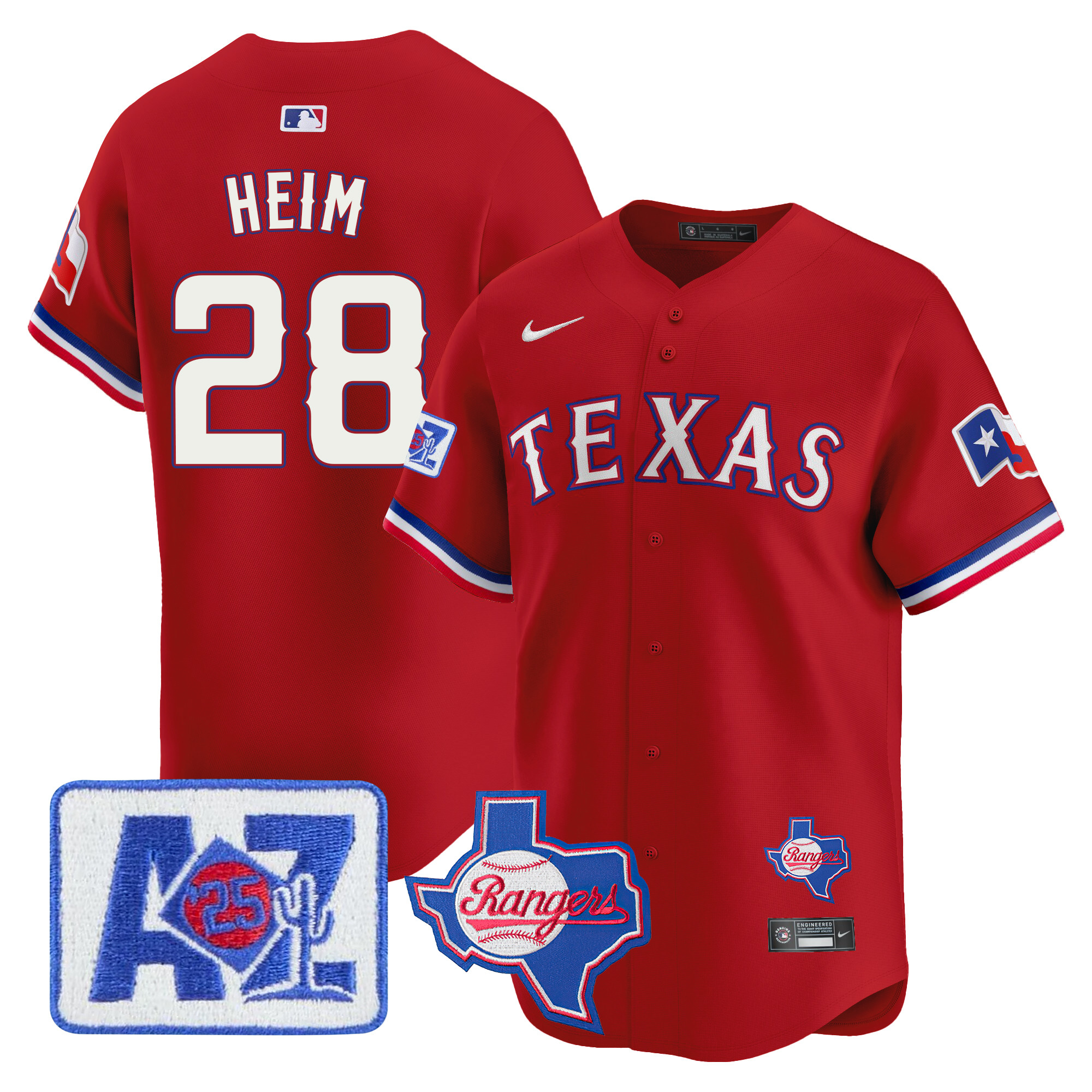Men's Texas Rangers 2025 Spring Training Patch Vapor Premier Limited Jersey - All Stitched - Image 37