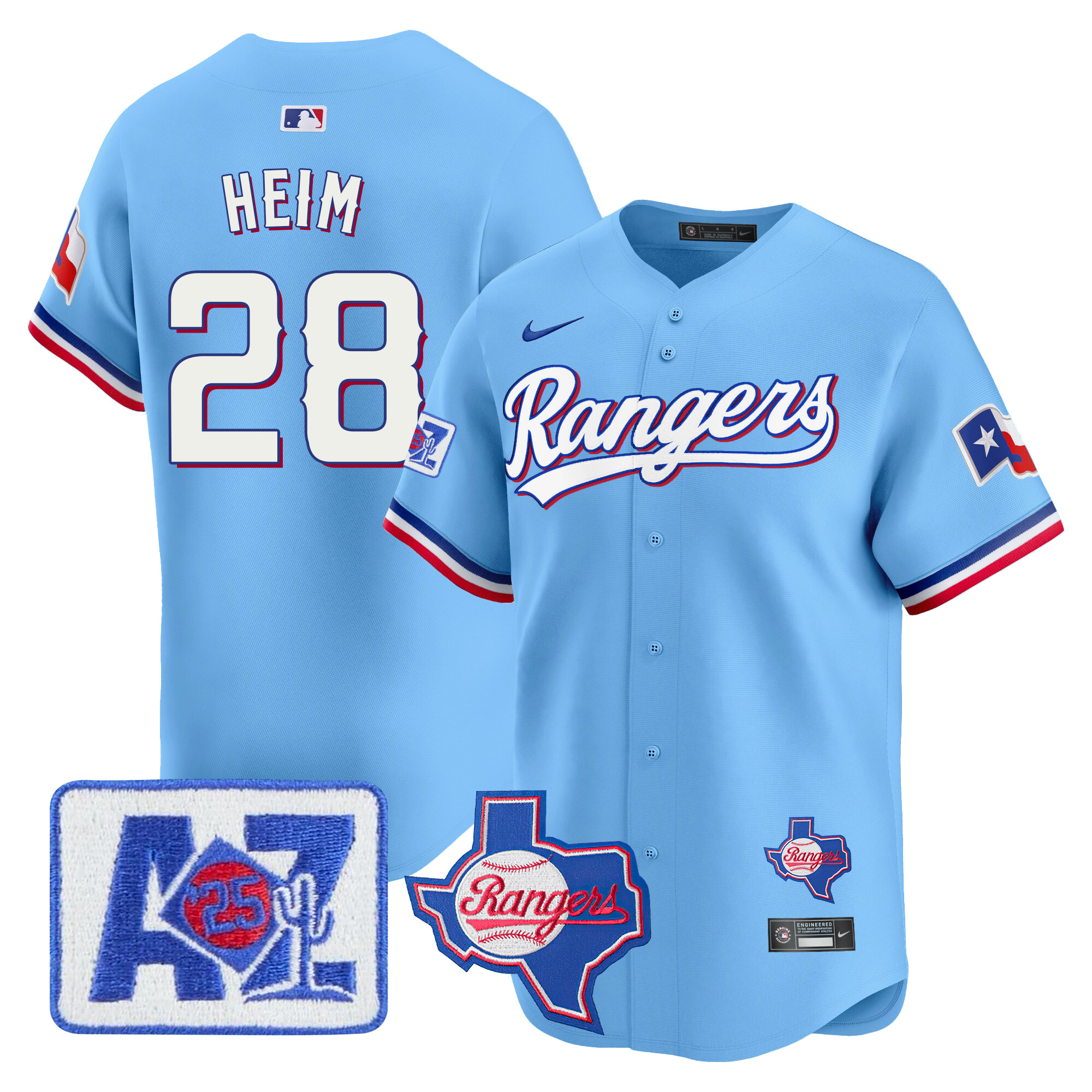 Men's Texas Rangers 2025 Spring Training Patch Vapor Premier Limited Jersey - All Stitched - Image 47