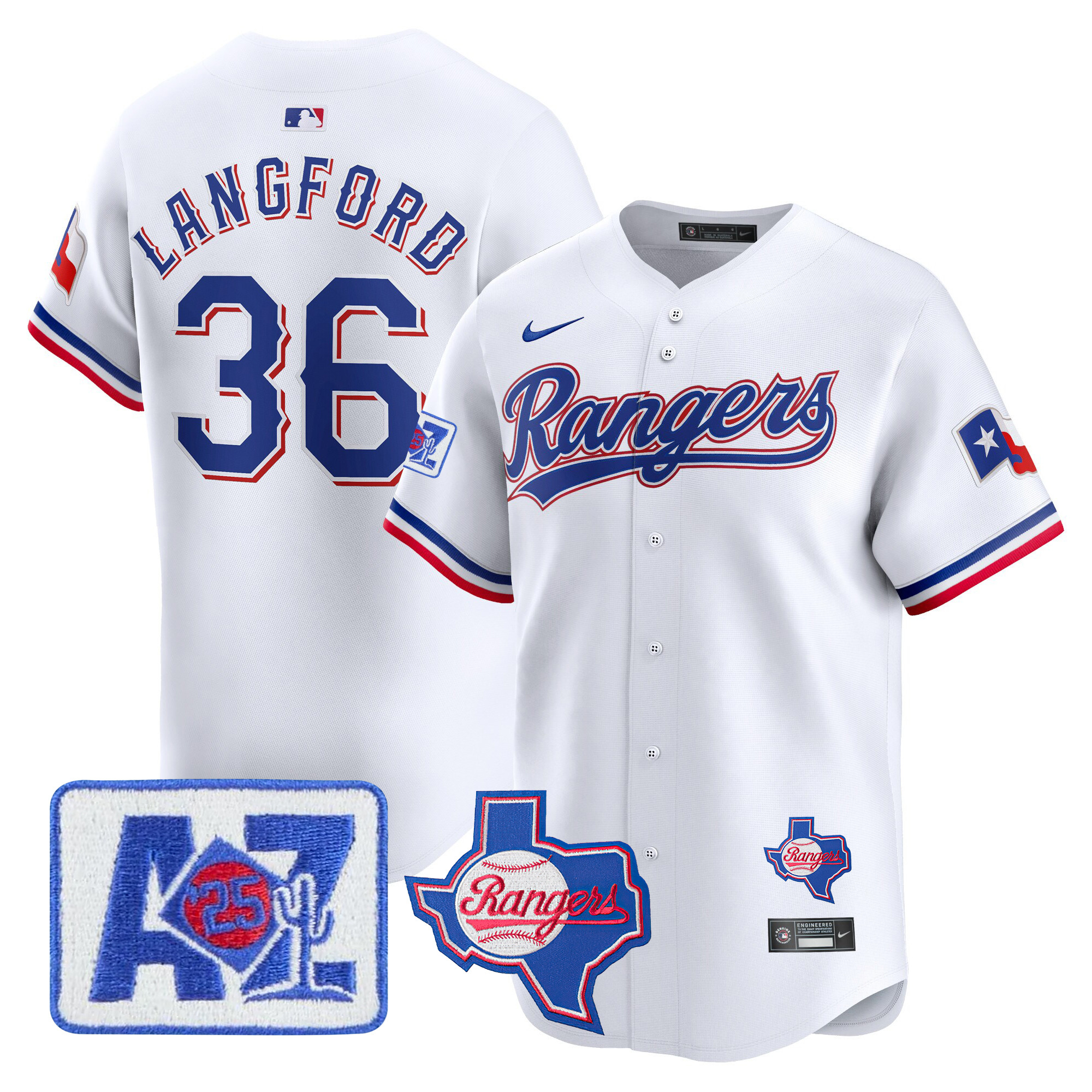 Men's Texas Rangers 2025 Spring Training Patch Vapor Premier Limited Jersey - All Stitched - Image 29