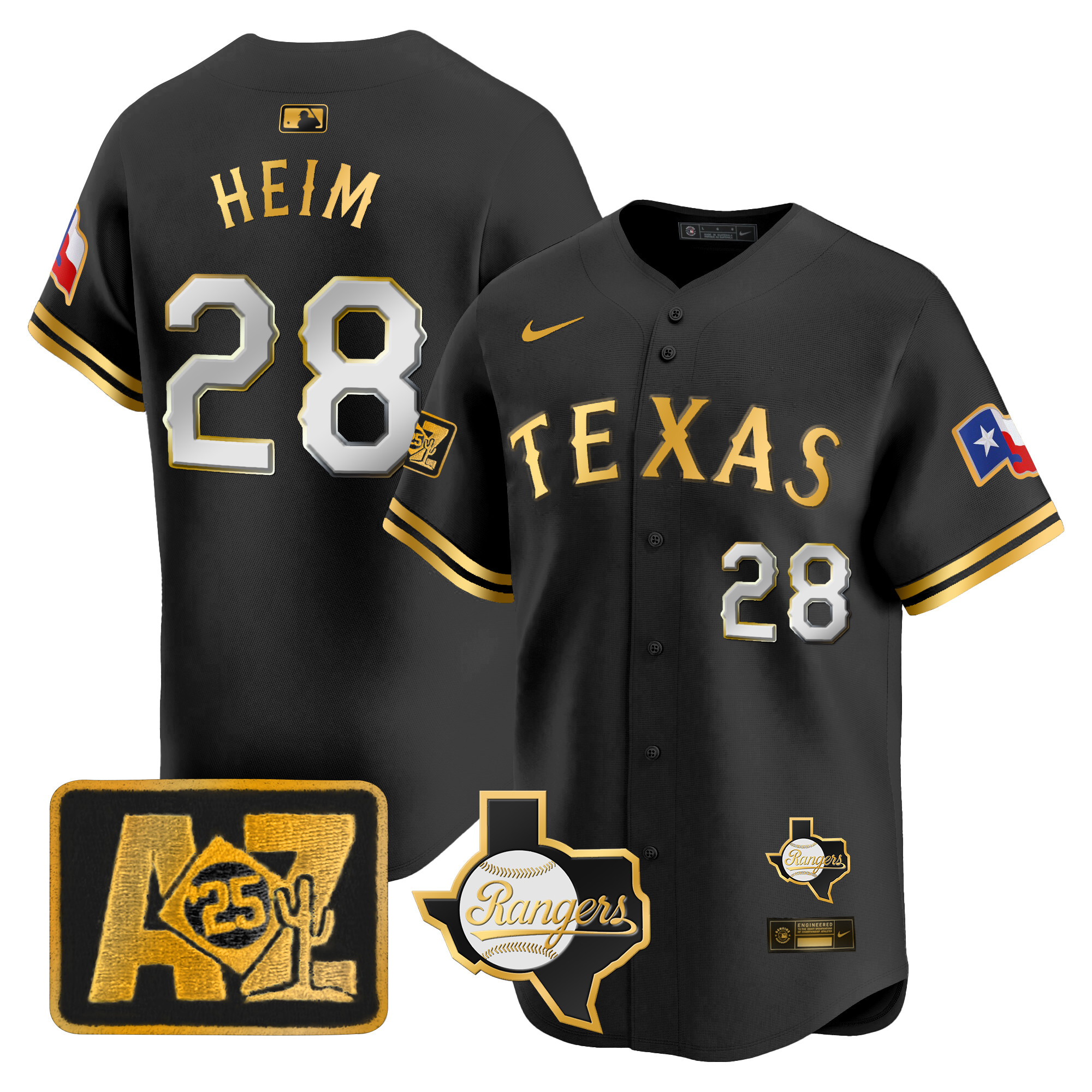 Men's Texas Rangers 2025 Spring Training Patch Vapor Premier Limited Jersey - All Stitched - Image 7