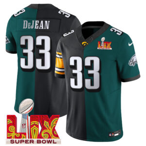 Split Eagles Midnight Green Super Bowl LIX & College Football Vapor Limited Jersey - All Stitched