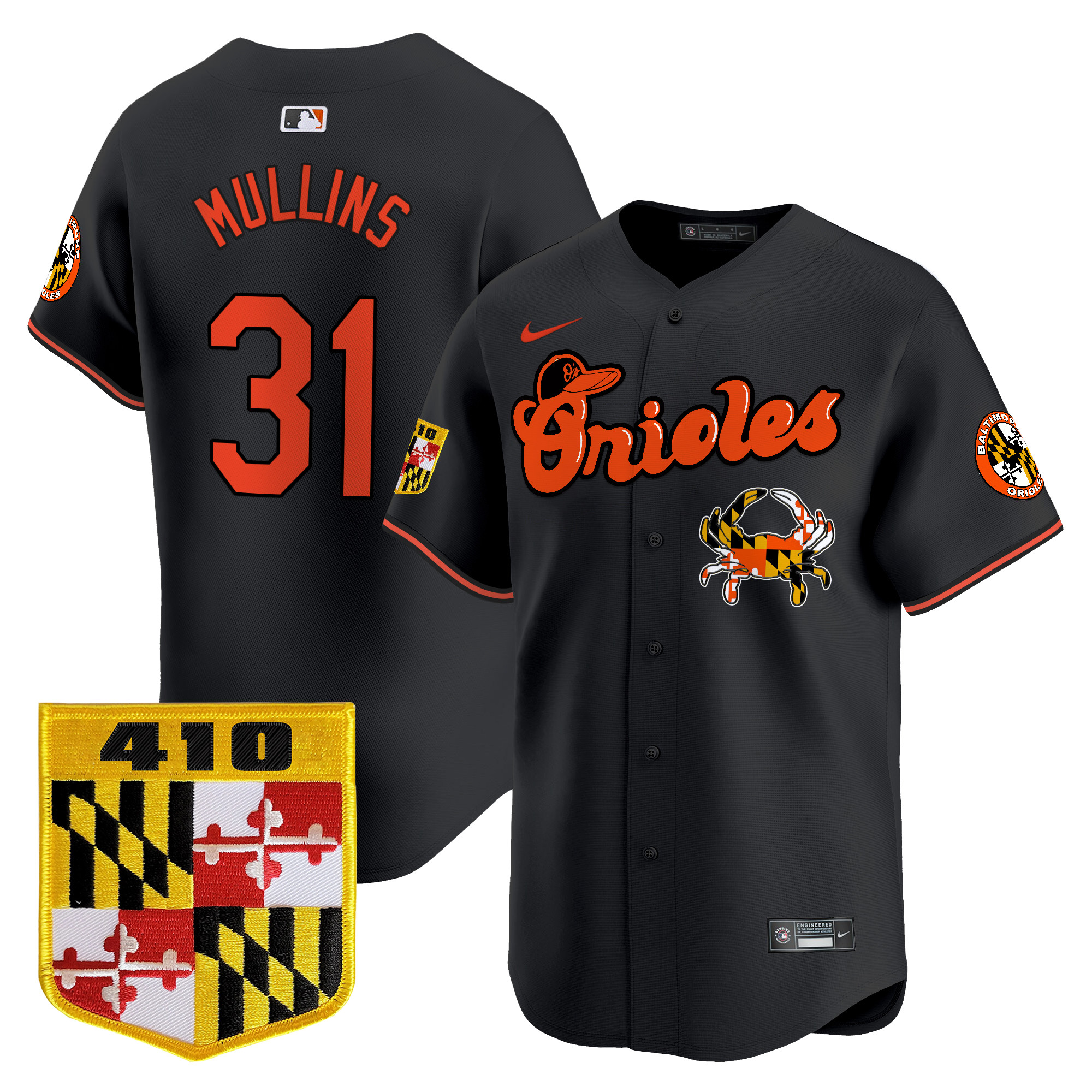 Men's Baltimore Orioles 410 & Chesapeake Crab Patch Vapor Premier Limited Jersey - All Stitched - Image 20