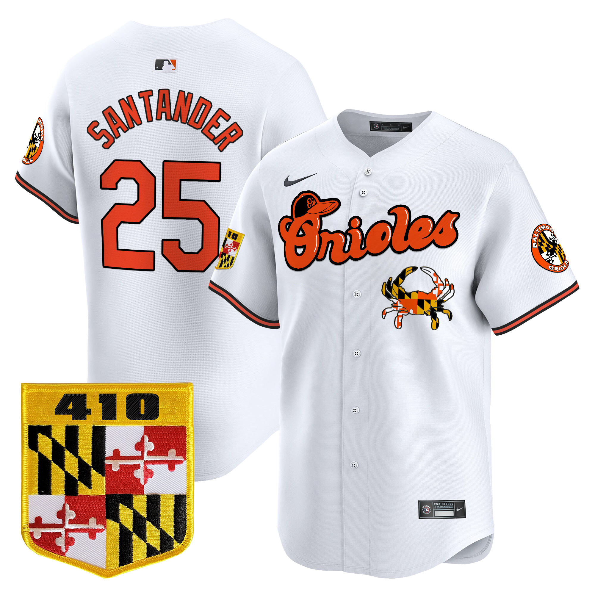 Men's Baltimore Orioles 410 & Chesapeake Crab Patch Vapor Premier Limited Jersey - All Stitched - Image 13