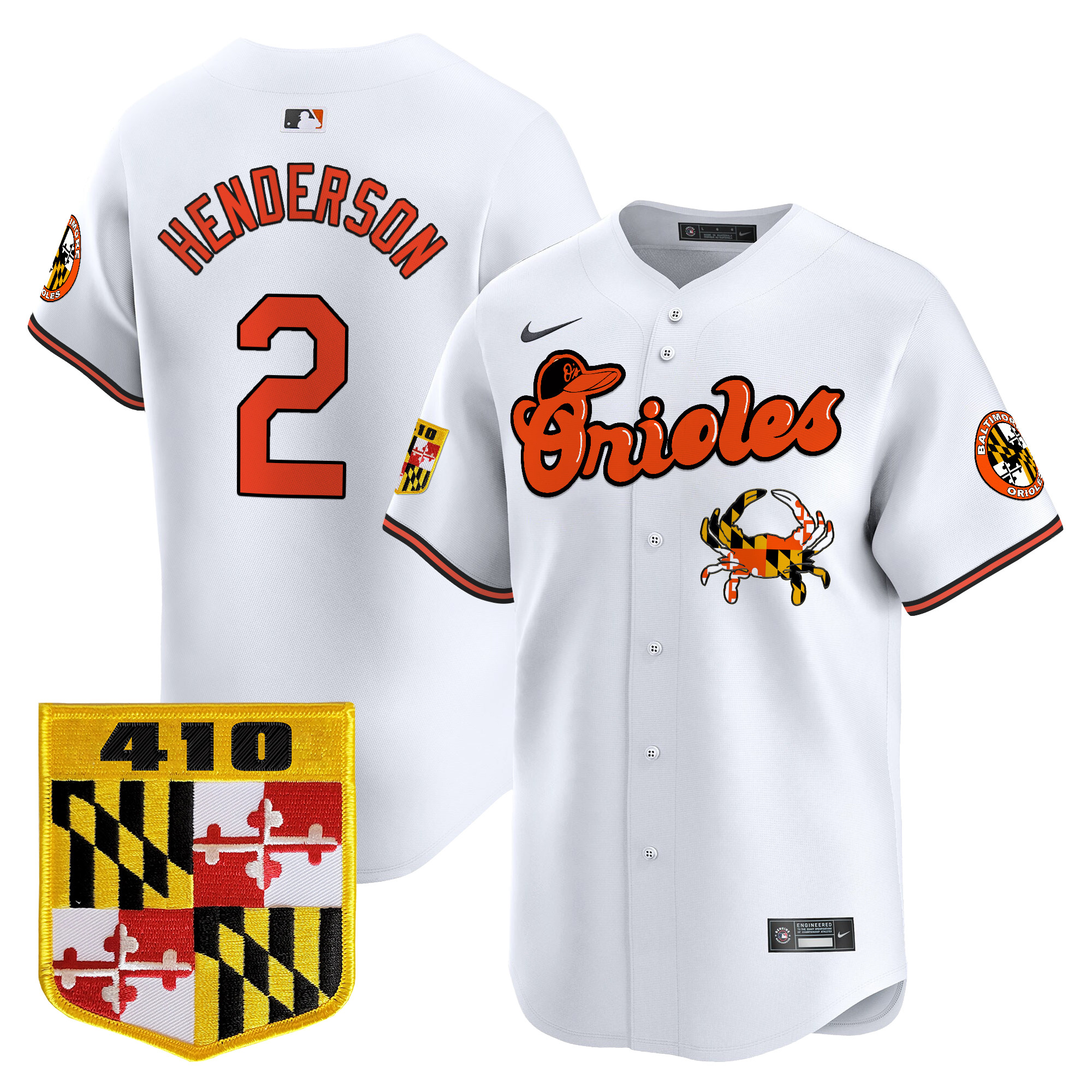 Men's Baltimore Orioles 410 & Chesapeake Crab Patch Vapor Premier Limited Jersey - All Stitched - Image 15