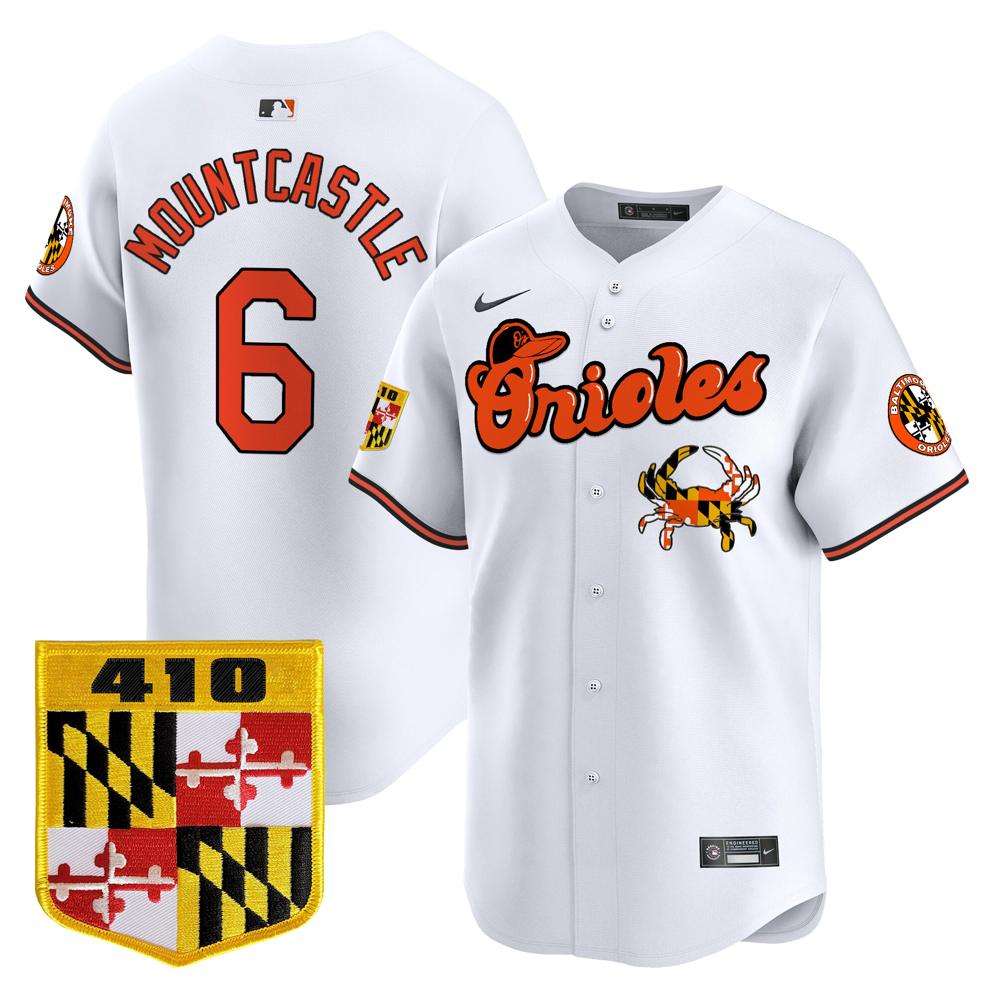 Men's Baltimore Orioles 410 & Chesapeake Crab Patch Vapor Premier Limited Jersey - All Stitched - Image 11