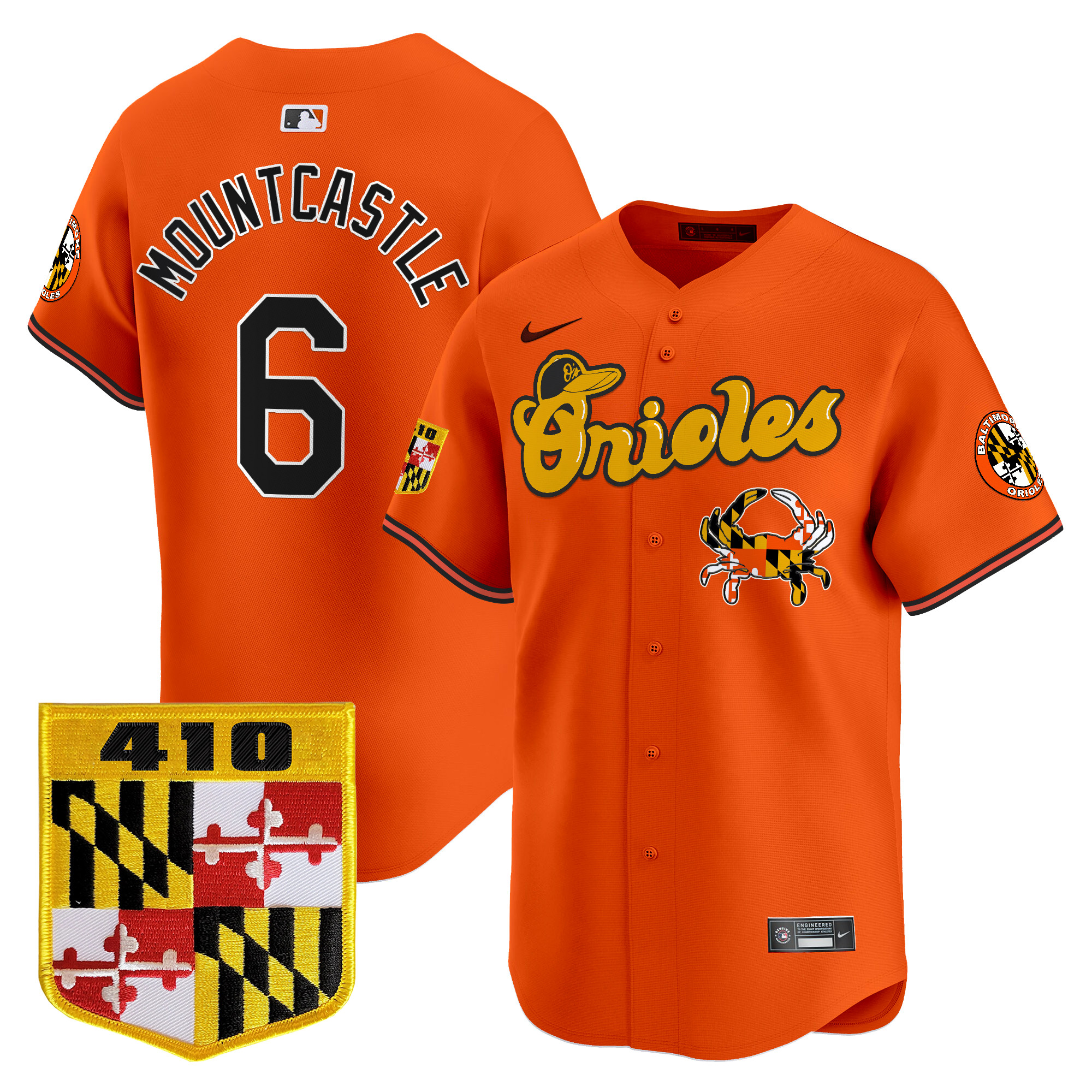 Men's Baltimore Orioles 410 & Chesapeake Crab Patch Vapor Premier Limited Jersey - All Stitched - Image 27