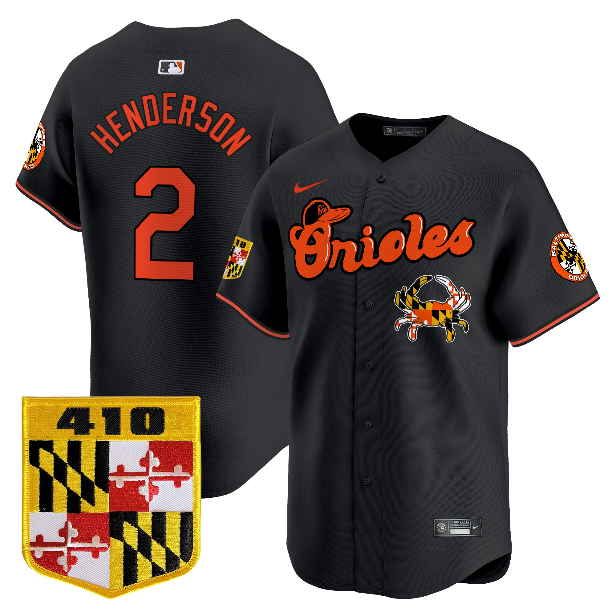 Men's Baltimore Orioles 410 & Chesapeake Crab Patch Vapor Premier Limited Jersey - All Stitched - Image 23