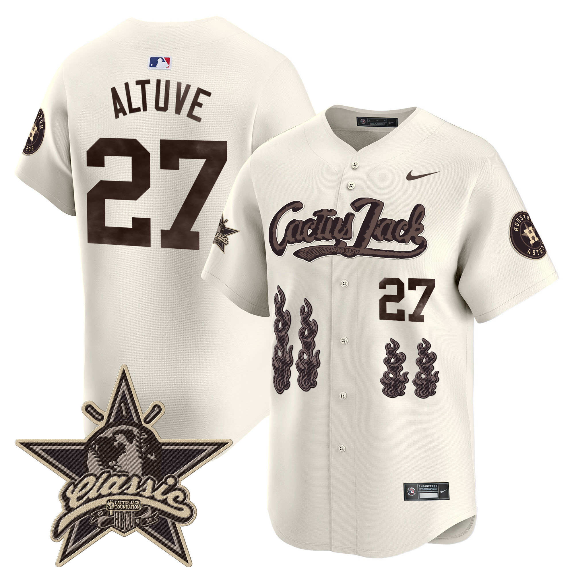 Men's Houston Astros Cactus Jack 2025 Vapor Premier Limited Jersey - All Stitched - Image 5