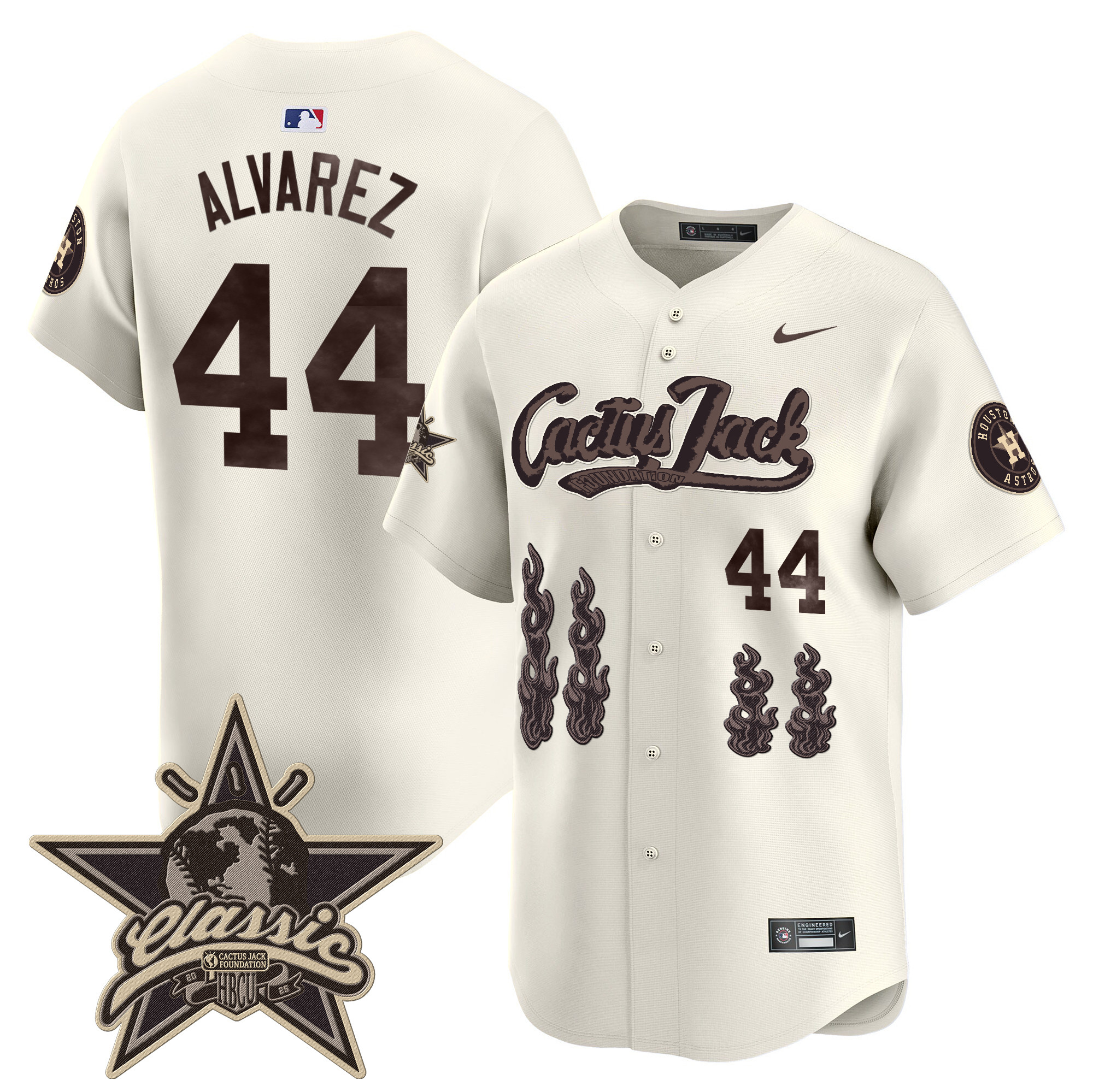 Men's Houston Astros Cactus Jack 2025 Vapor Premier Limited Jersey - All Stitched - Image 6