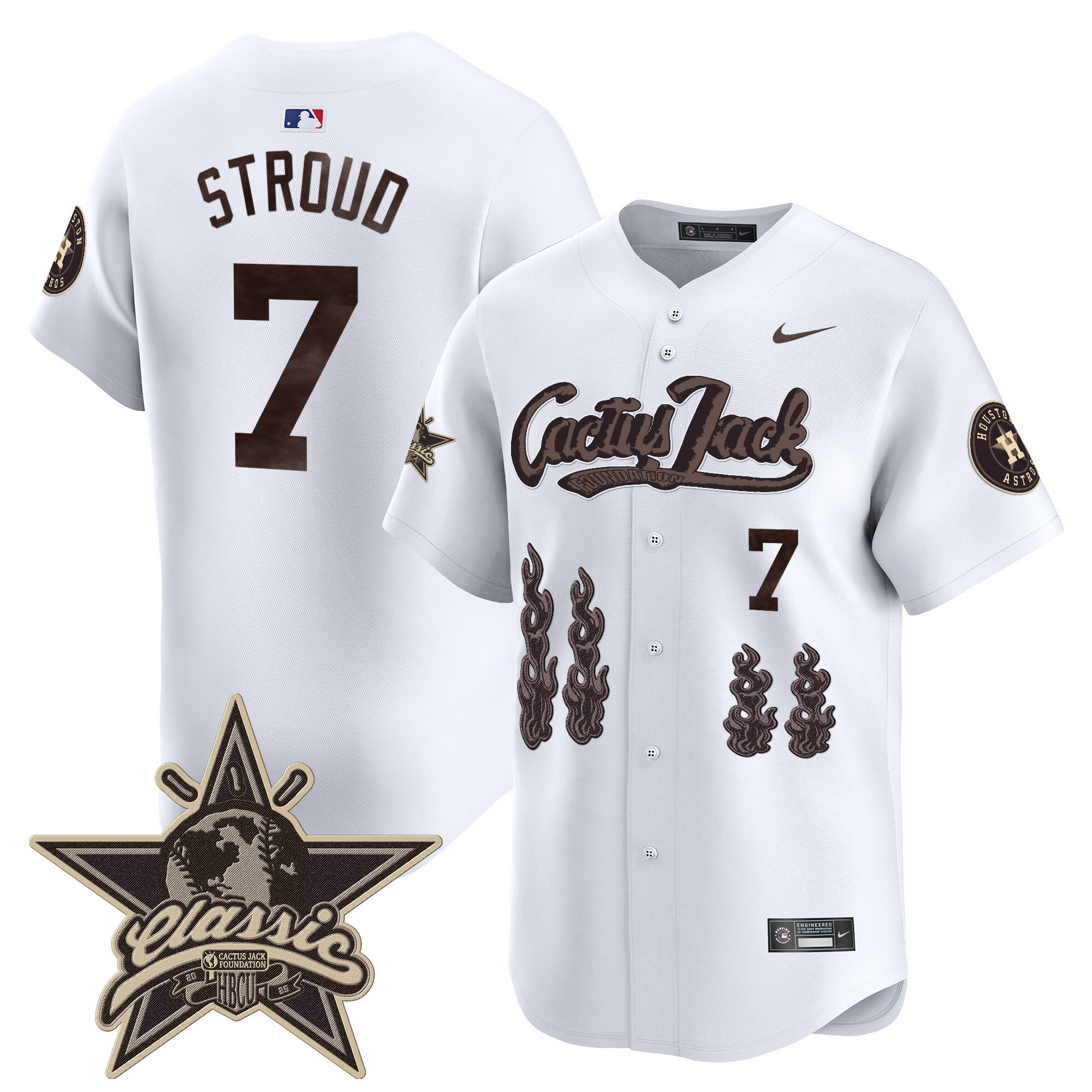 Men's Houston Astros Cactus Jack 2025 Vapor Premier Limited Jersey - All Stitched - Image 17