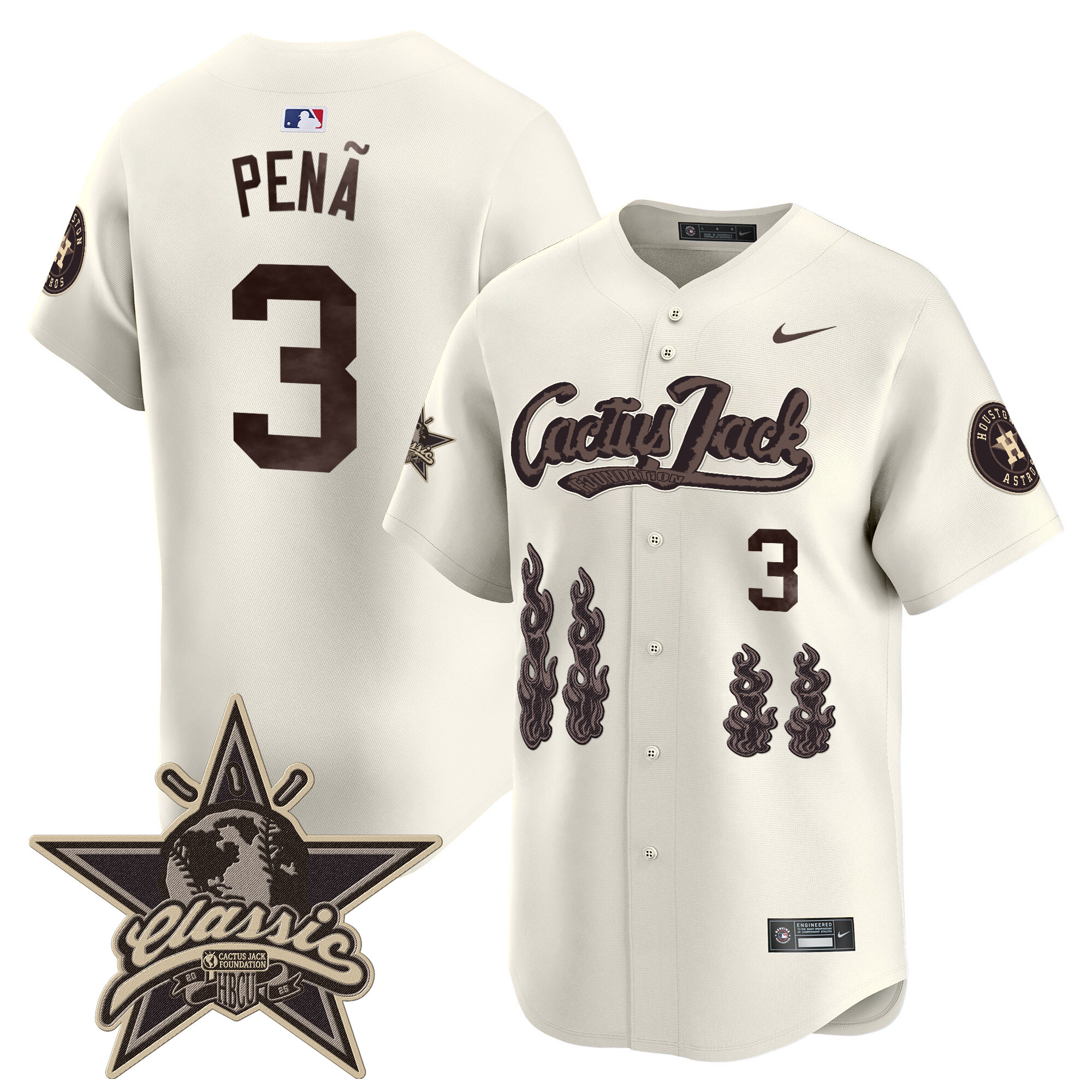Men's Houston Astros Cactus Jack 2025 Vapor Premier Limited Jersey - All Stitched - Image 3