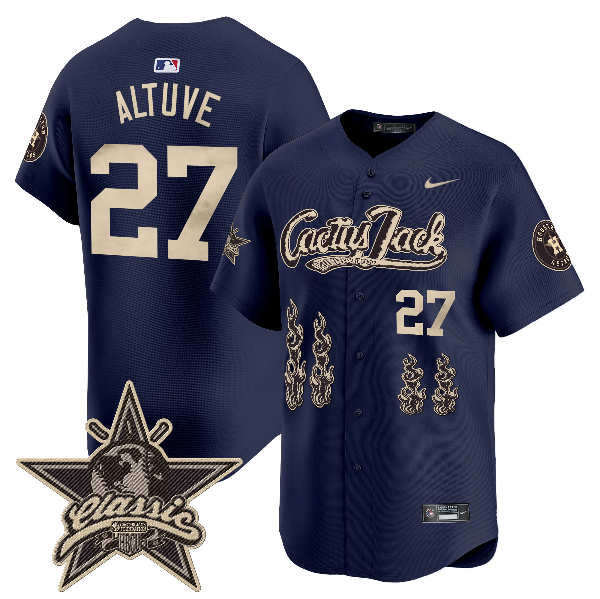 Men's Houston Astros Cactus Jack 2025 Vapor Premier Limited Jersey - All Stitched - Image 29