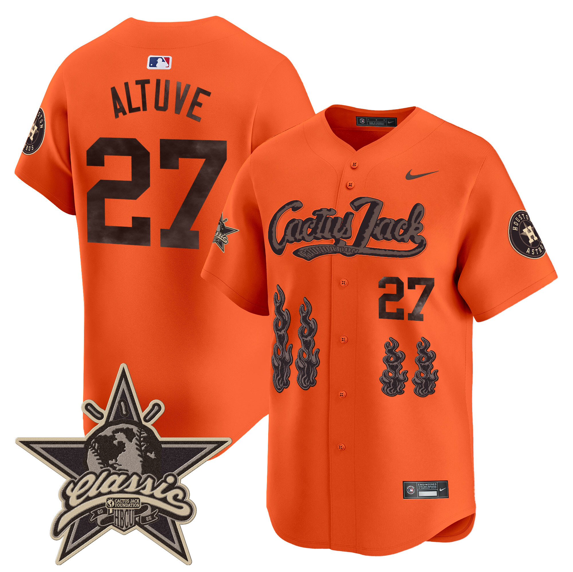 Men's Houston Astros Cactus Jack 2025 Vapor Premier Limited Jersey - All Stitched - Image 37