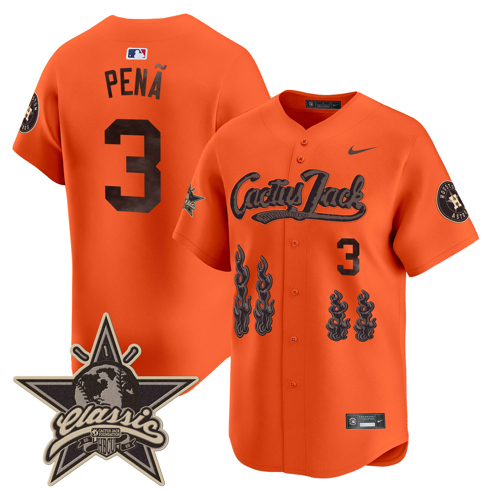 Men's Houston Astros Cactus Jack 2025 Vapor Premier Limited Jersey - All Stitched - Image 35