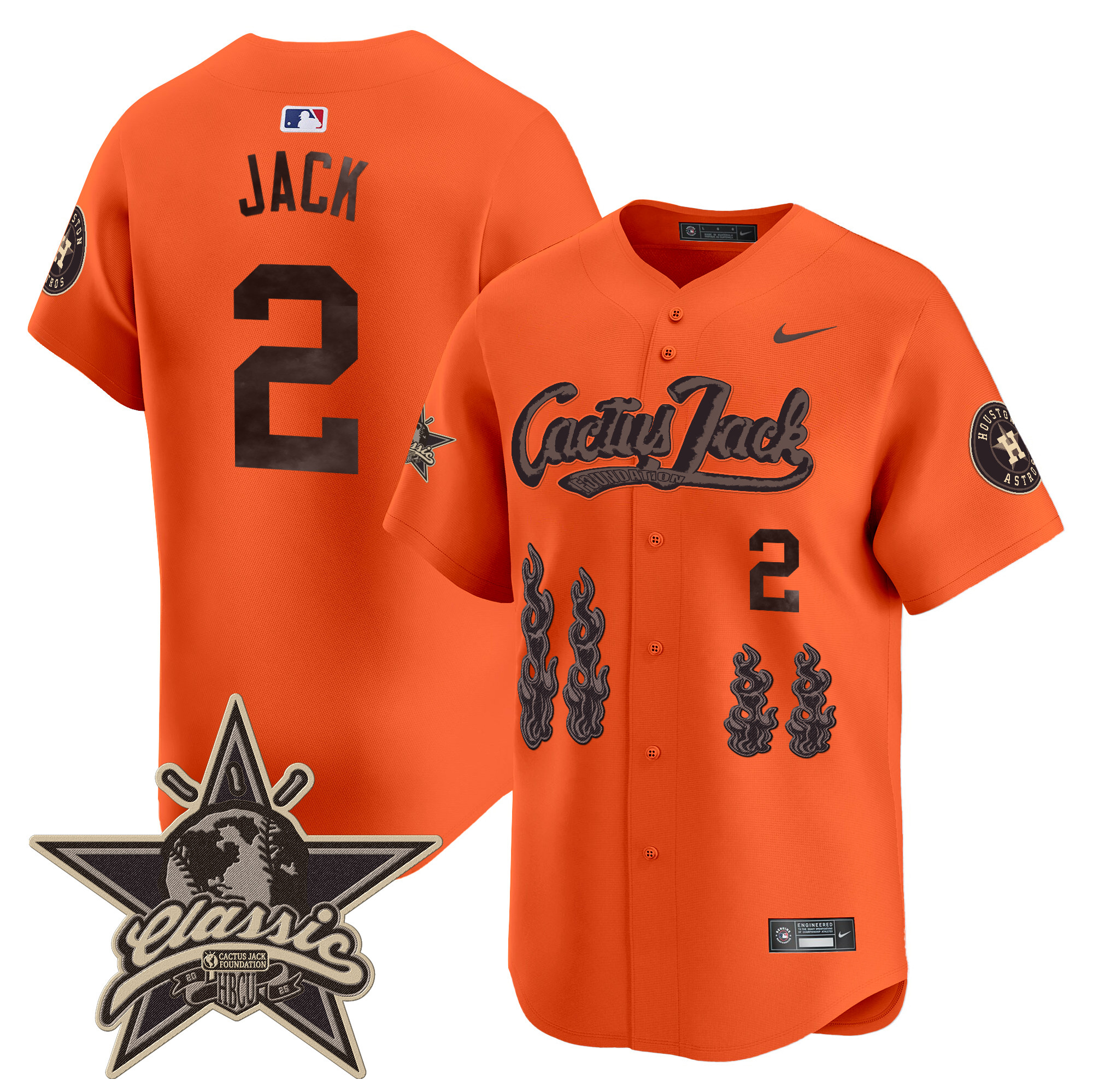 Men's Houston Astros Cactus Jack 2025 Vapor Premier Limited Jersey - All Stitched - Image 34