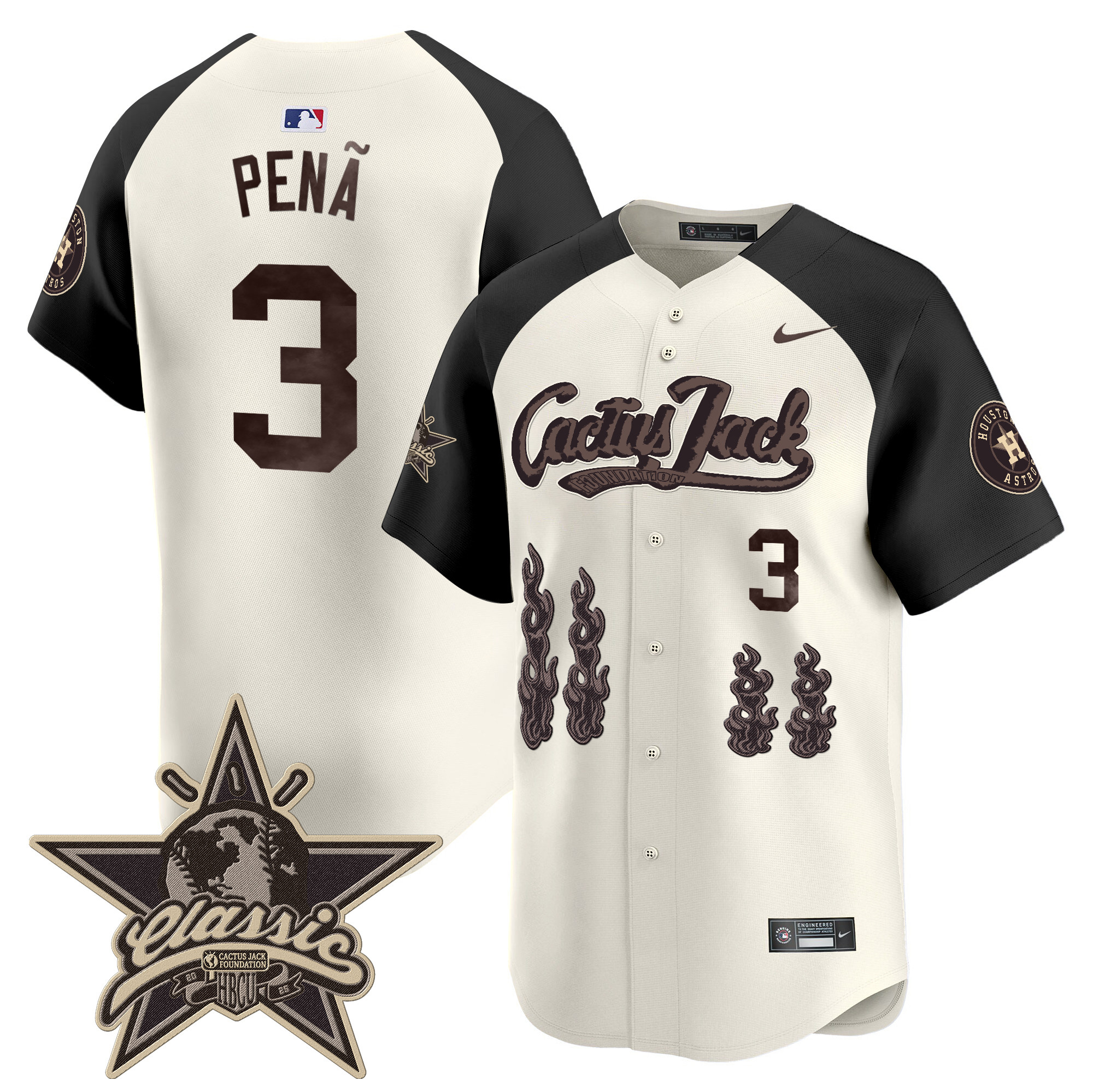 Men's Houston Astros Cactus Jack 2025 Vapor Premier Limited Jersey - All Stitched - Image 43