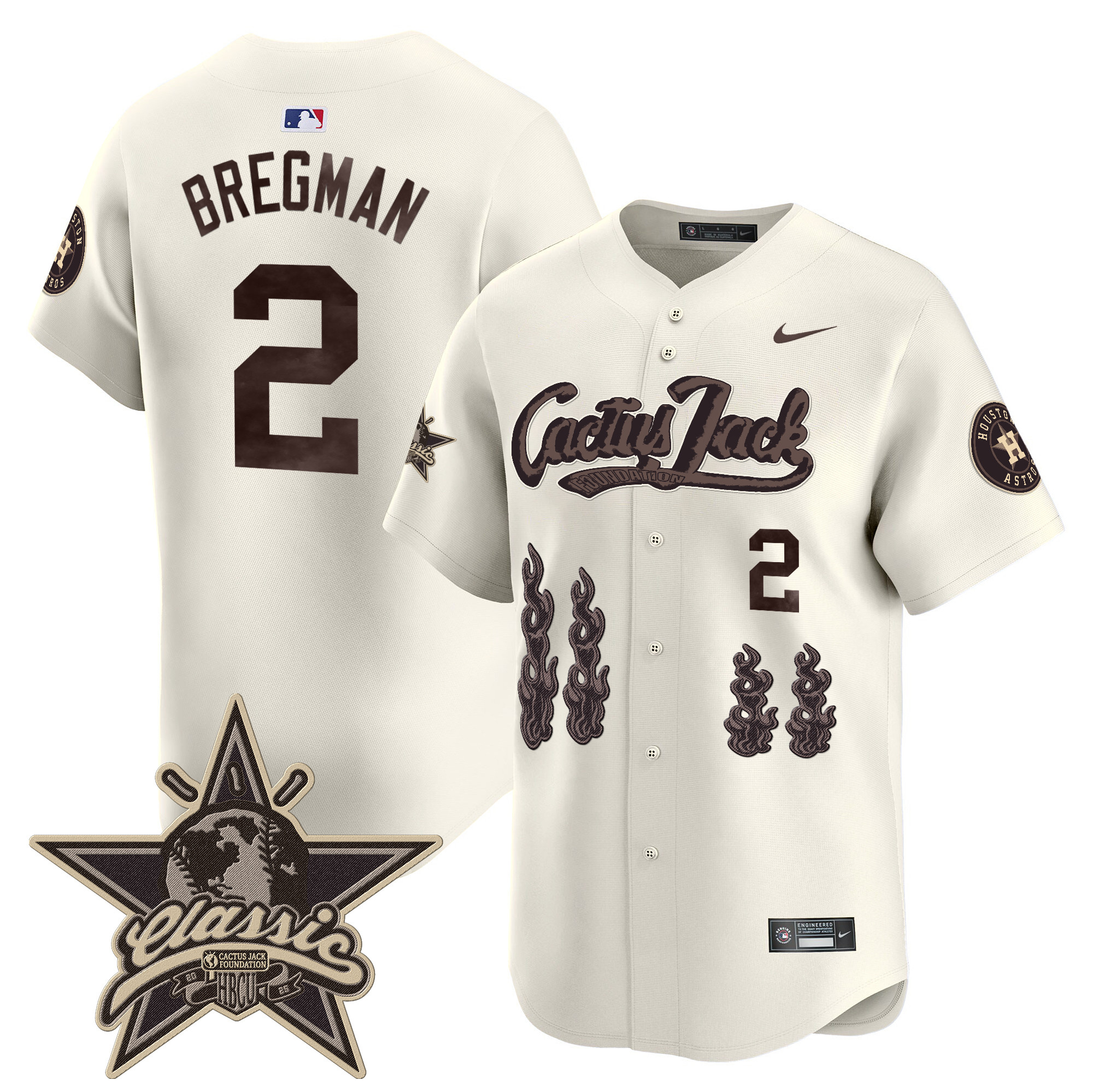 Men's Houston Astros Cactus Jack 2025 Vapor Premier Limited Jersey - All Stitched - Image 4