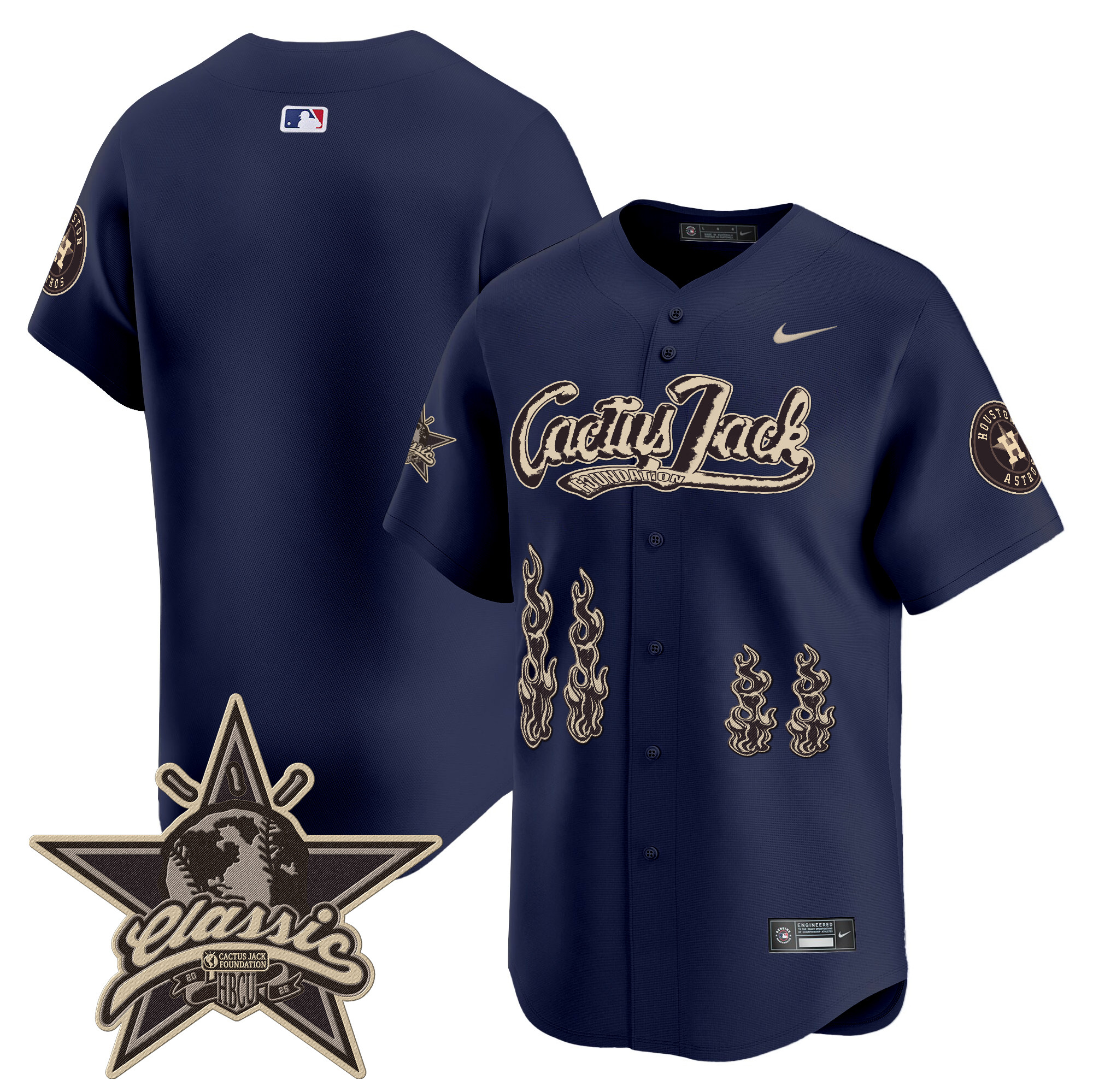 Men's Houston Astros Cactus Jack 2025 Vapor Premier Limited Jersey - All Stitched - Image 32