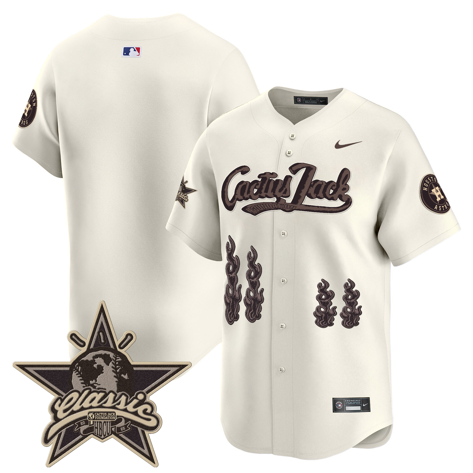 Men's Houston Astros Cactus Jack 2025 Vapor Premier Limited Jersey - All Stitched - Image 8