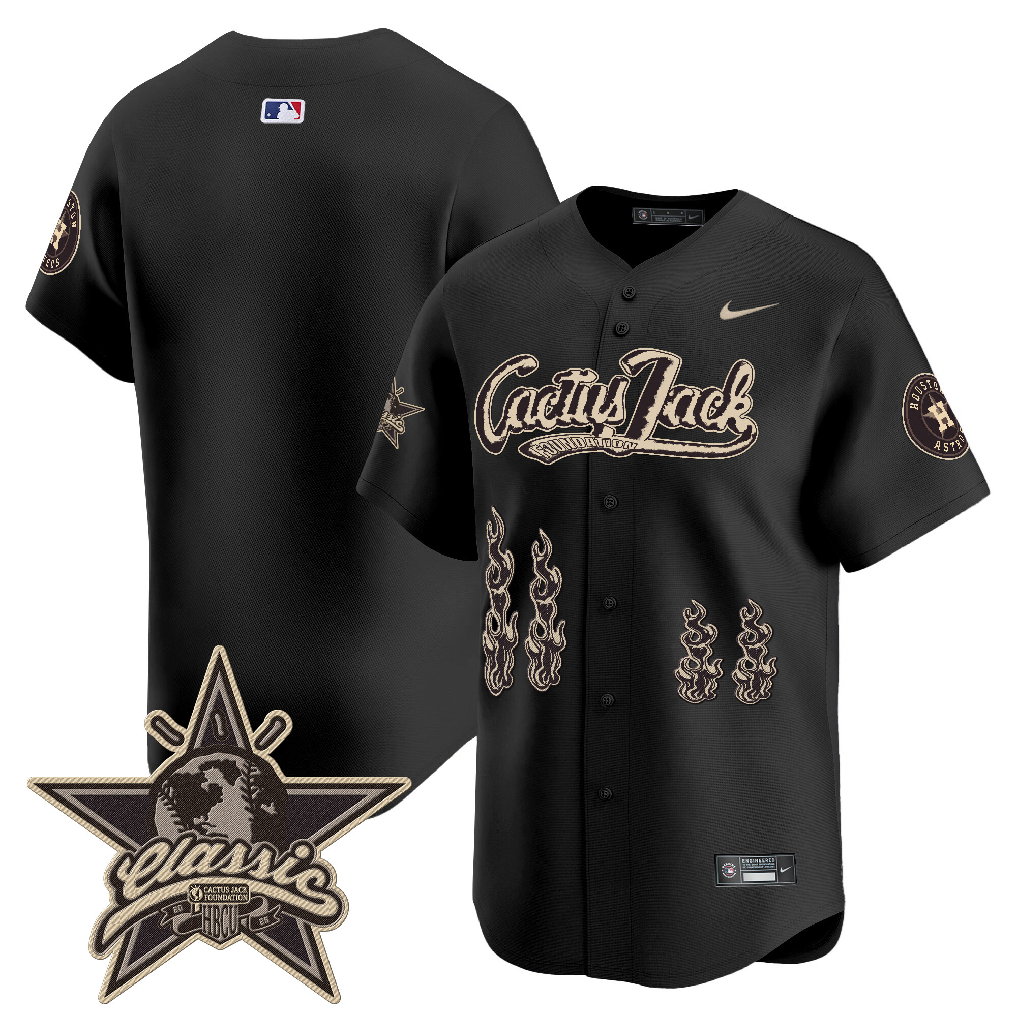 Men's Houston Astros Cactus Jack 2025 Vapor Premier Limited Jersey - All Stitched - Image 16