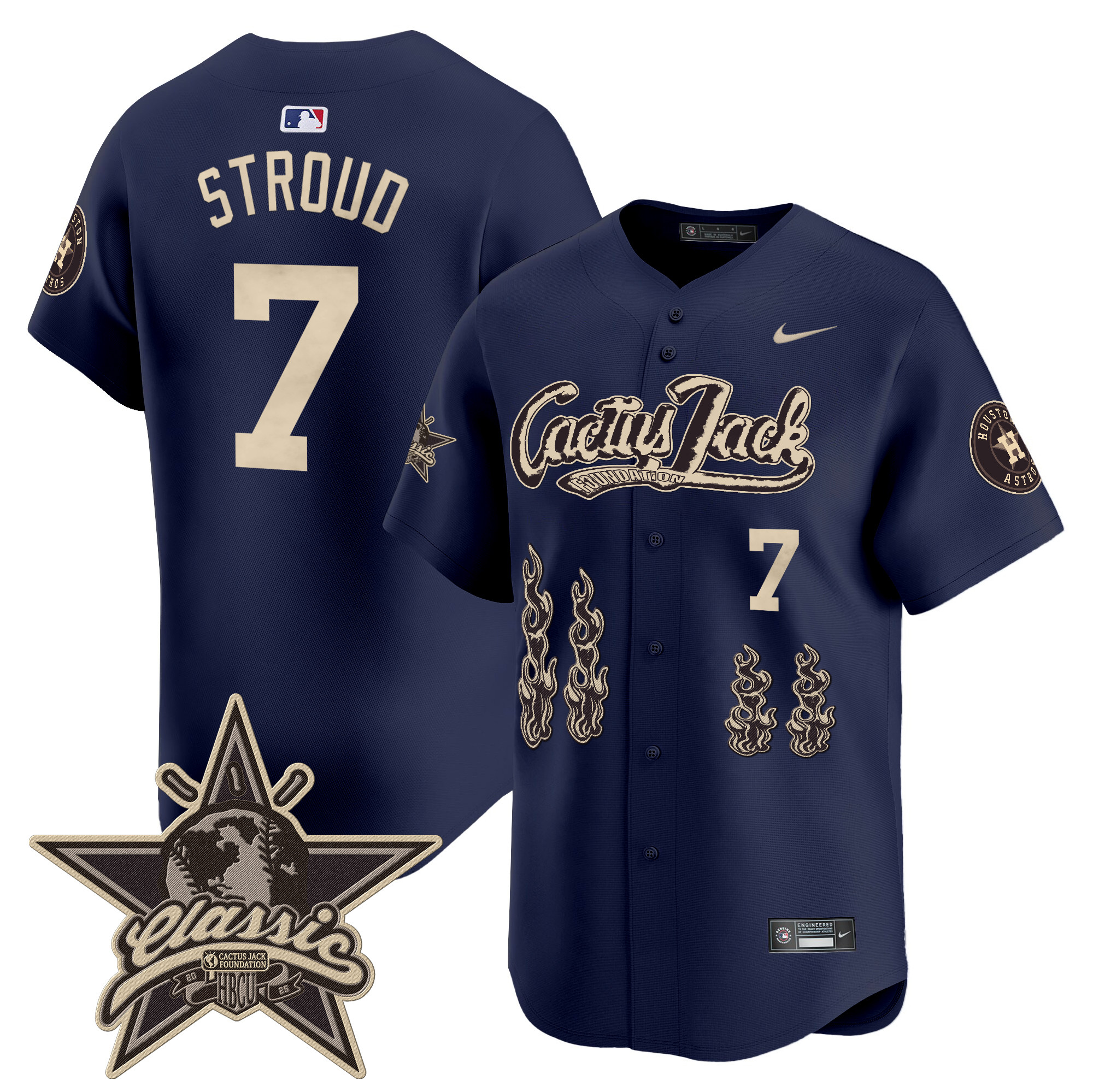 Men's Houston Astros Cactus Jack 2025 Vapor Premier Limited Jersey - All Stitched - Image 25