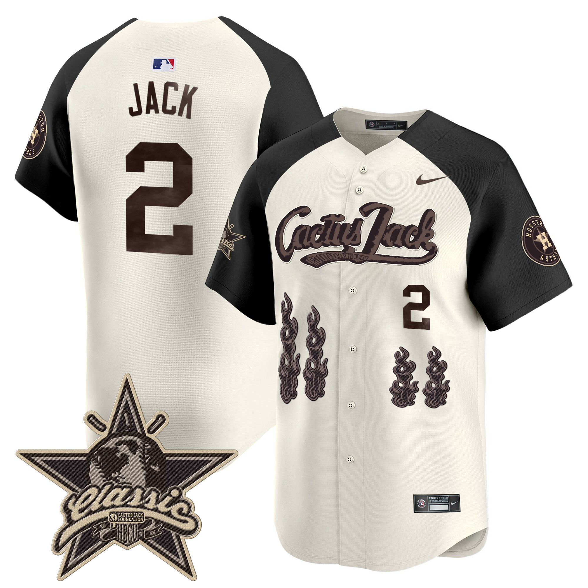 Men's Houston Astros Cactus Jack 2025 Vapor Premier Limited Jersey - All Stitched - Image 42