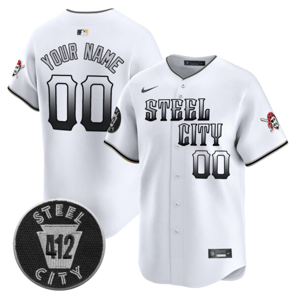 Pittsburgh Pirates 412 Patch Vapor Premier Limited Custom Jersey V8 - All Stitched - Image 4