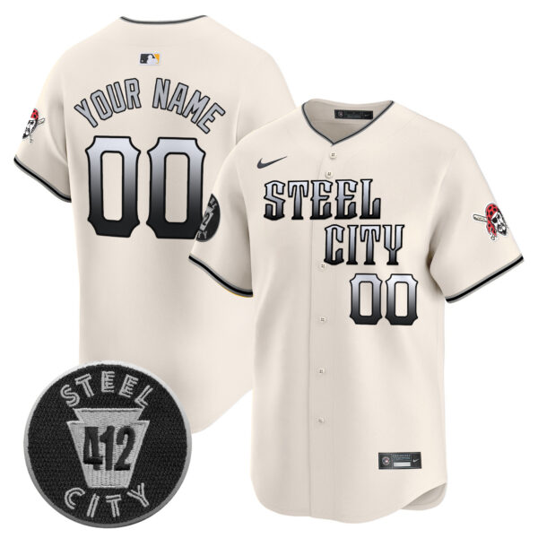 Pittsburgh Pirates 412 Patch Vapor Premier Limited Custom Jersey V8 - All Stitched - Image 2