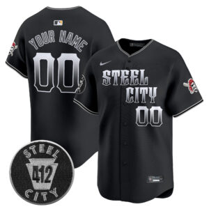 Pittsburgh Pirates 412 Patch Vapor Premier Limited Custom Jersey V8 - All Stitched
