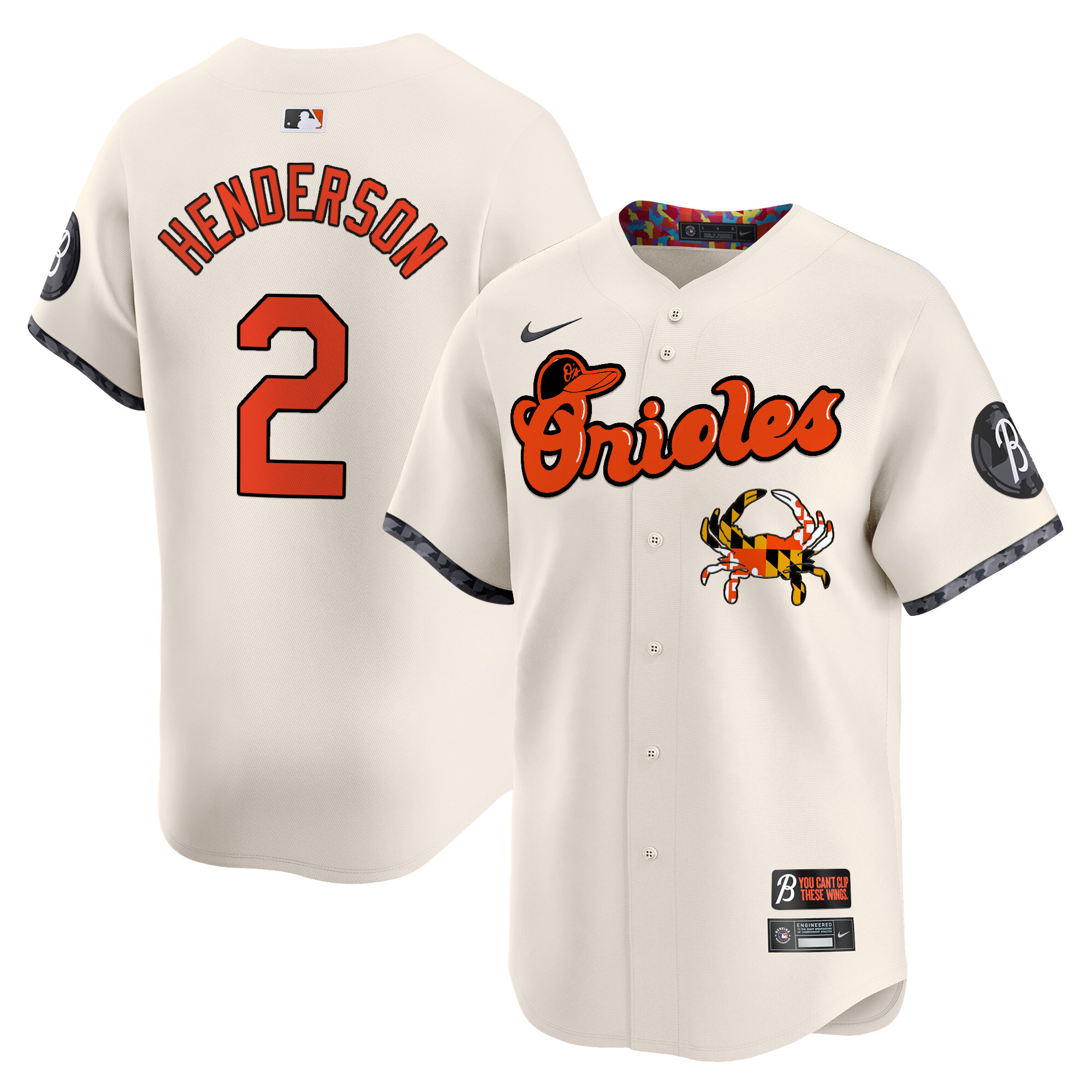 Men's Baltimore Orioles Maryland Blue Crab Vapor Premier Limited Jersey - All Stitched - Image 15