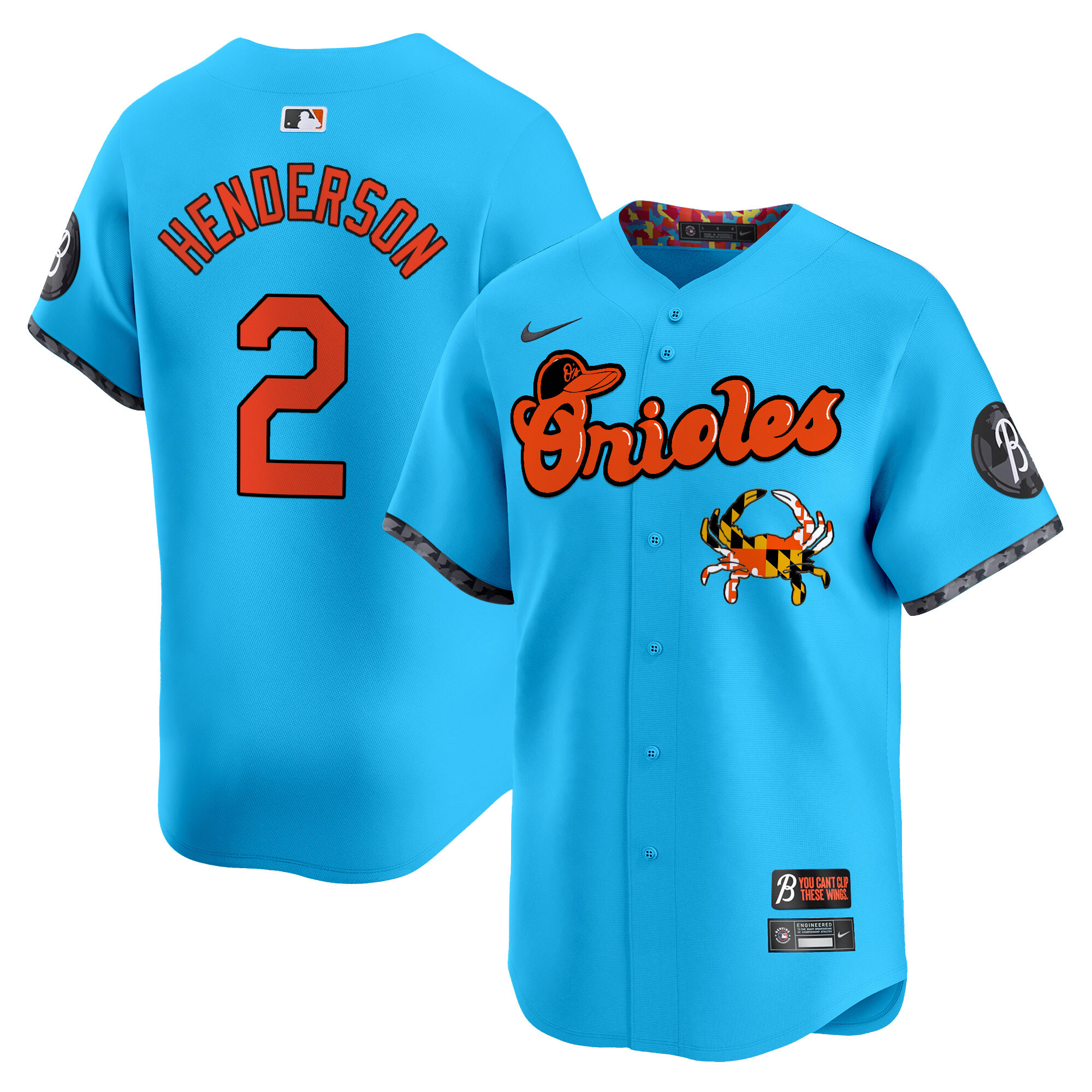 Men's Baltimore Orioles Maryland Blue Crab Vapor Premier Limited Jersey - All Stitched - Image 39