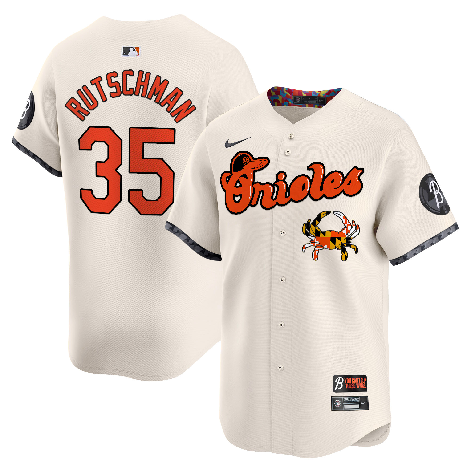 Men's Baltimore Orioles Maryland Blue Crab Vapor Premier Limited Jersey - All Stitched - Image 9
