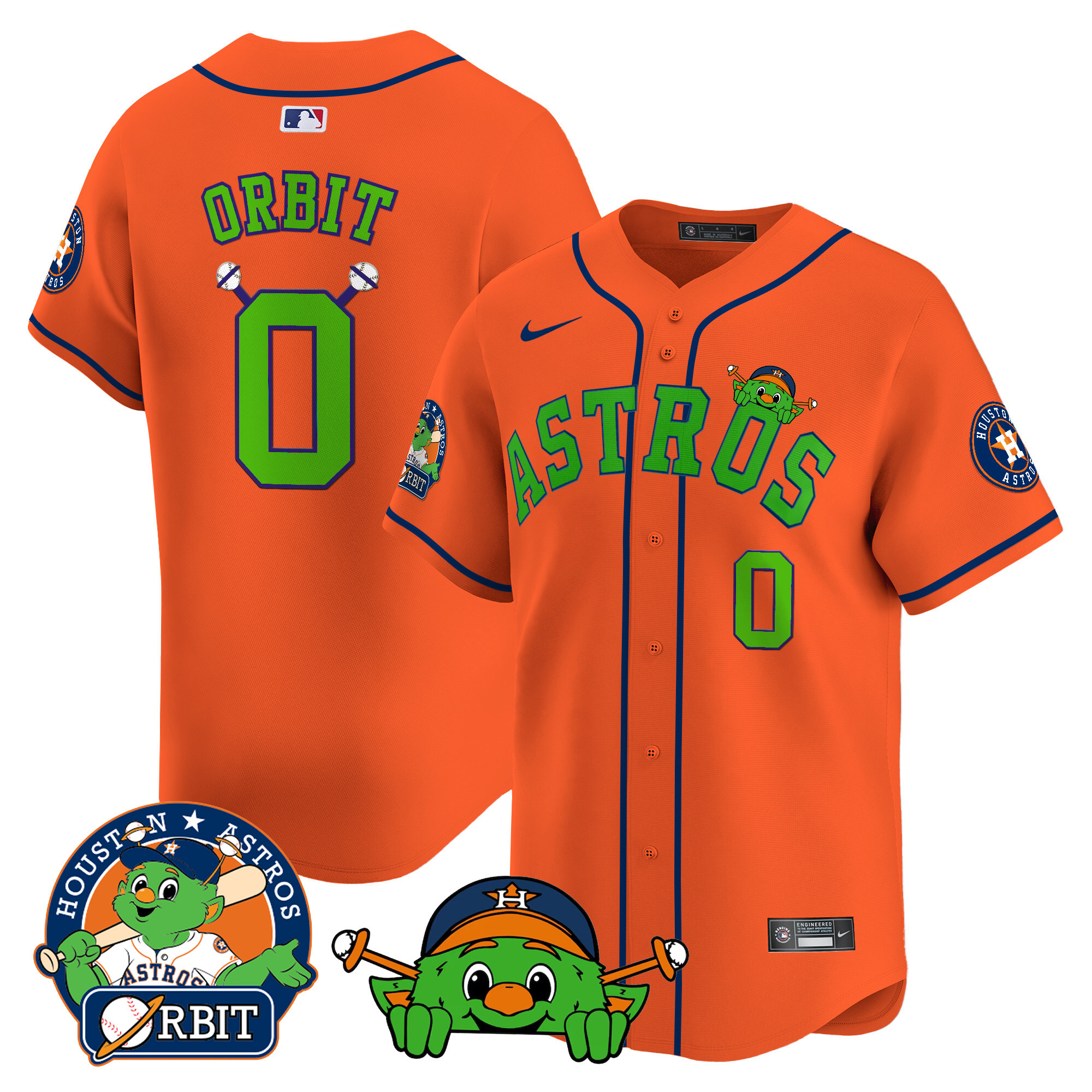 Men's Astros Orbit Patch Vapor Premier Limited Jersey V3 - All Stitched - Image 30