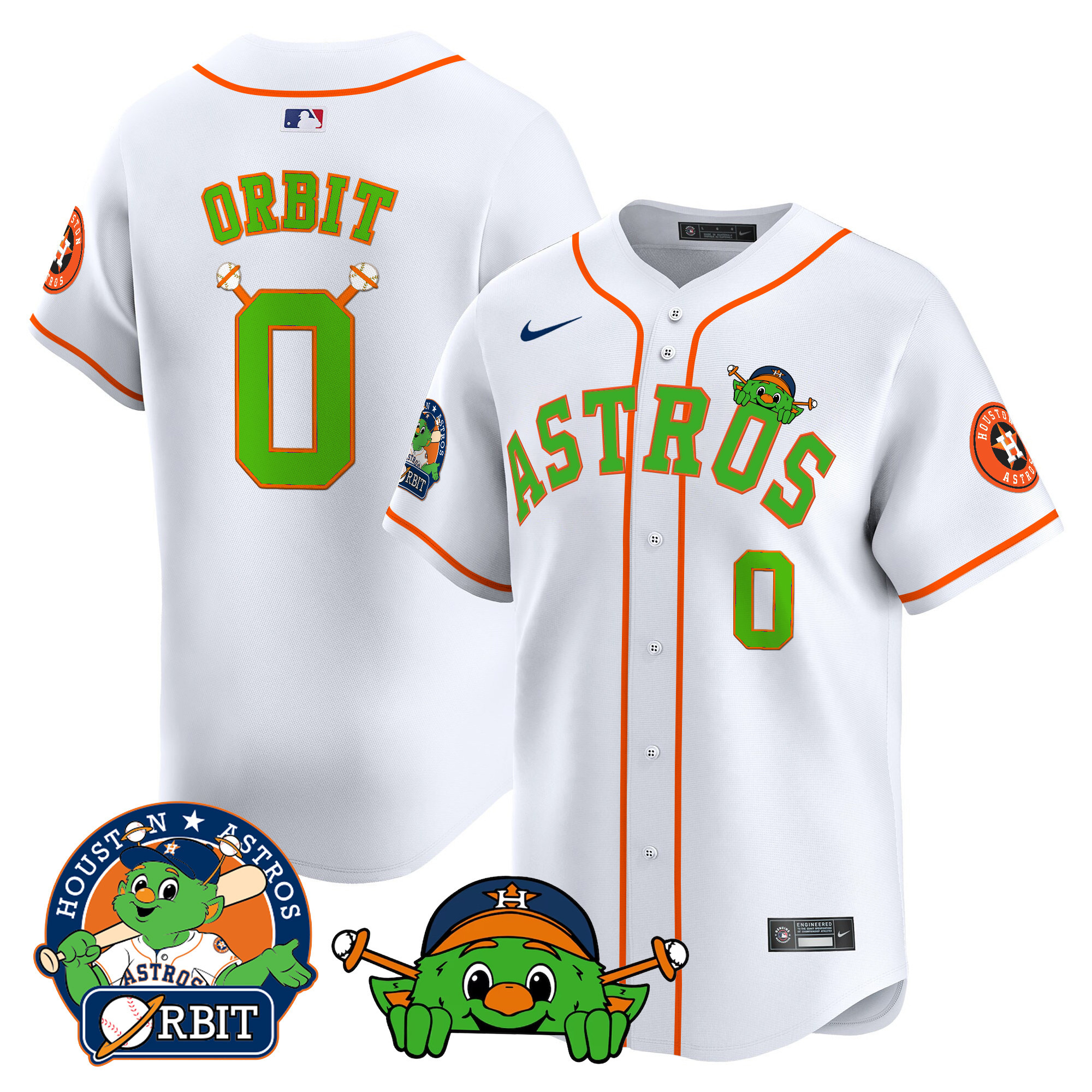 Men's Astros Orbit Patch Vapor Premier Limited Jersey V3 - All Stitched - Image 12