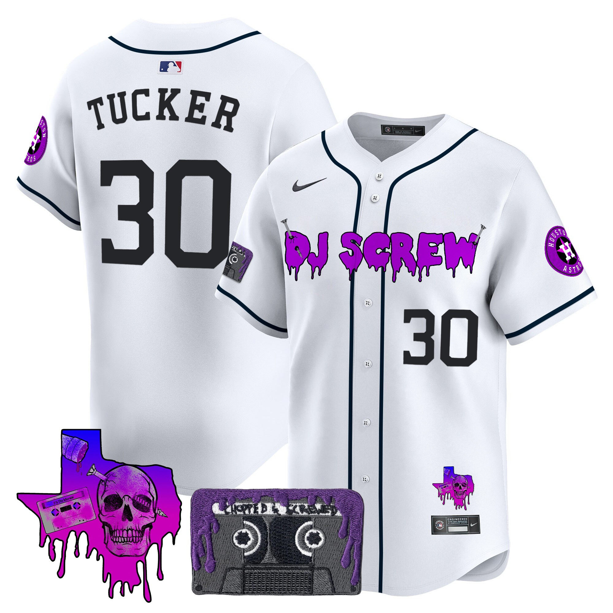Men's Houston Astros DJ Screw Patch Vapor Premier Limited Jersey V2 - All Stitched - Image 45